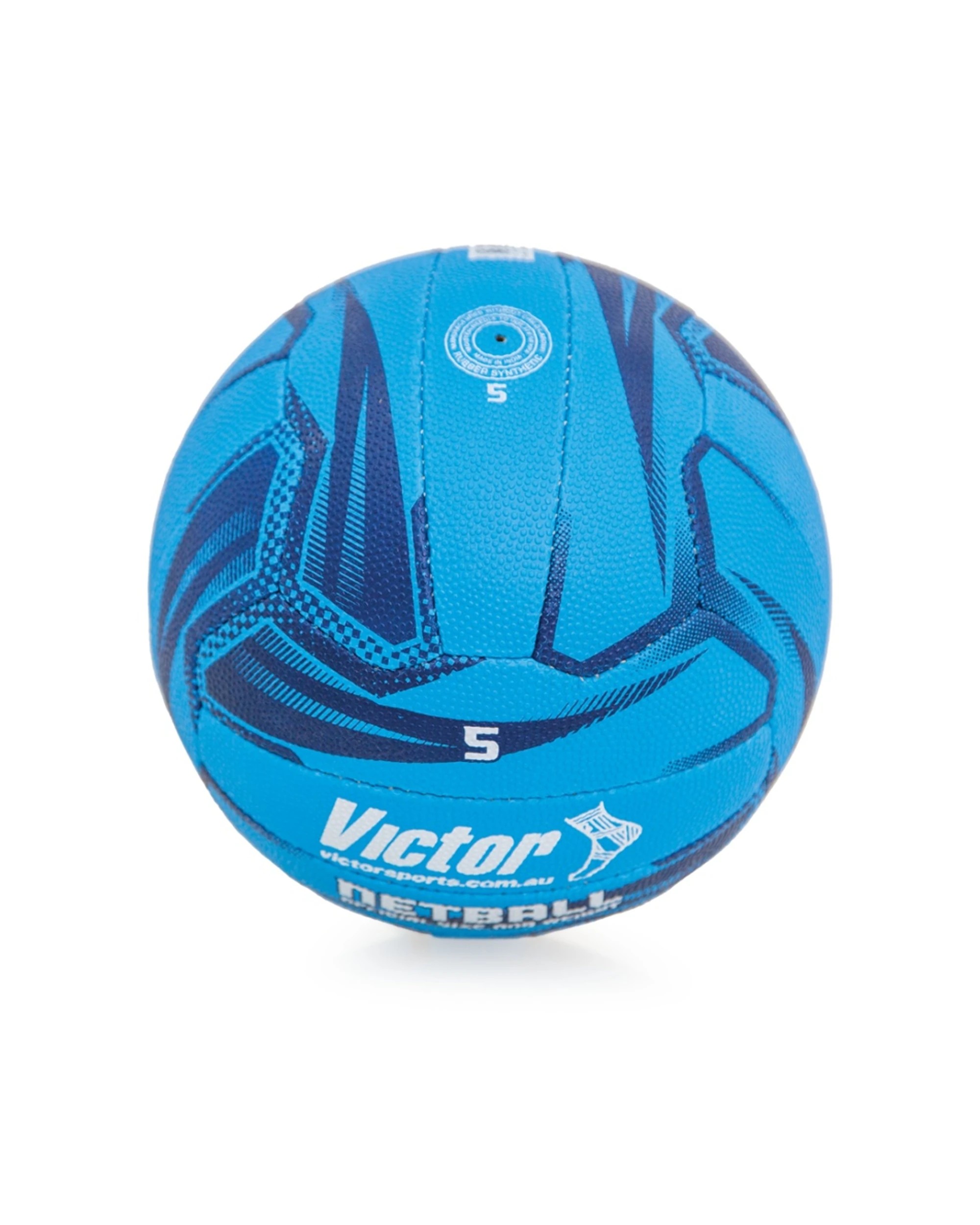 2 Victor Sports Pro Netball Synthetic Rubber Training Ball Durable Size 5 - Blue, 2 of 3