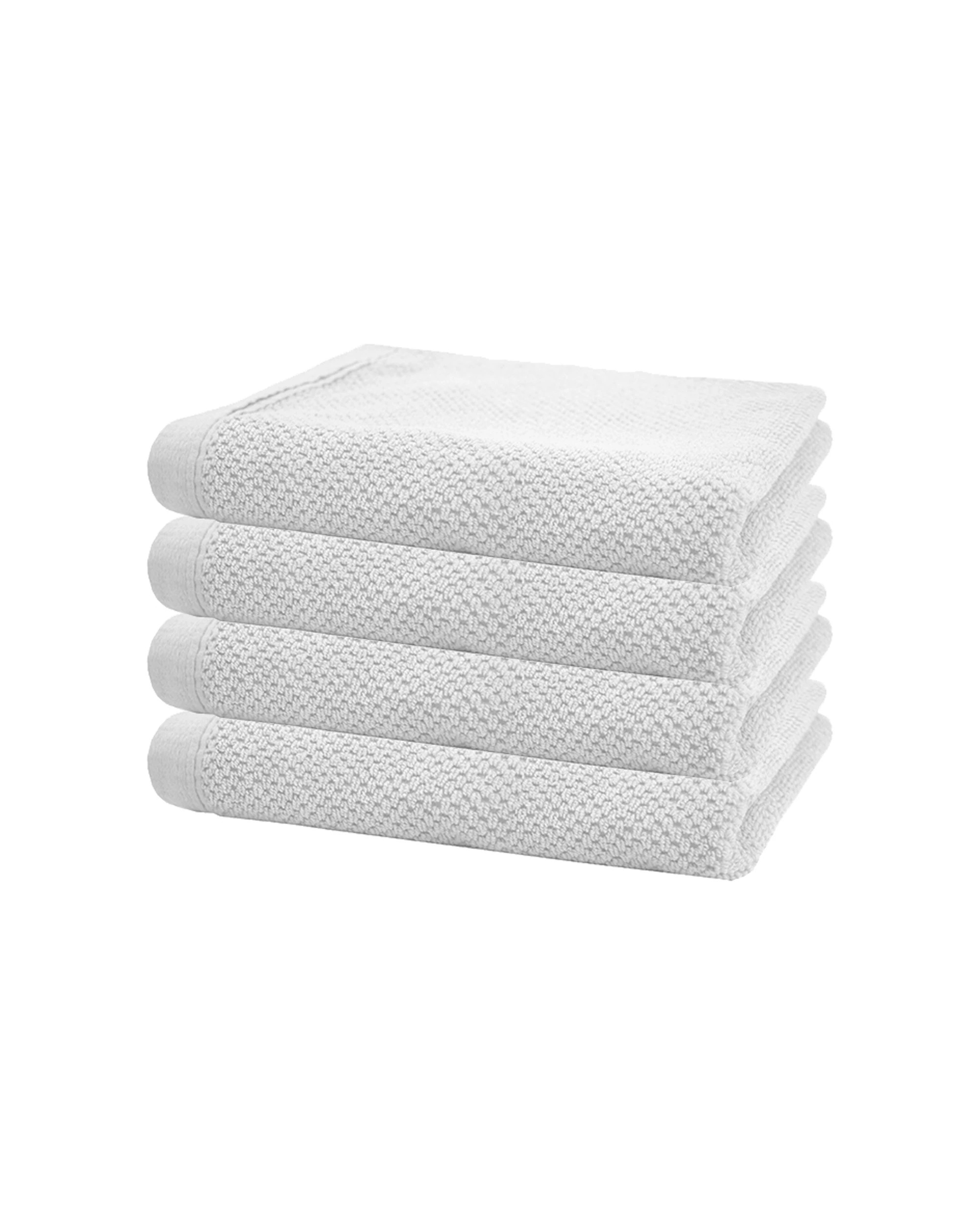 1 BAMBURY Angove 4pack Hand Towel Turkish Cotton Soft Absorbent - White, 1 of 1