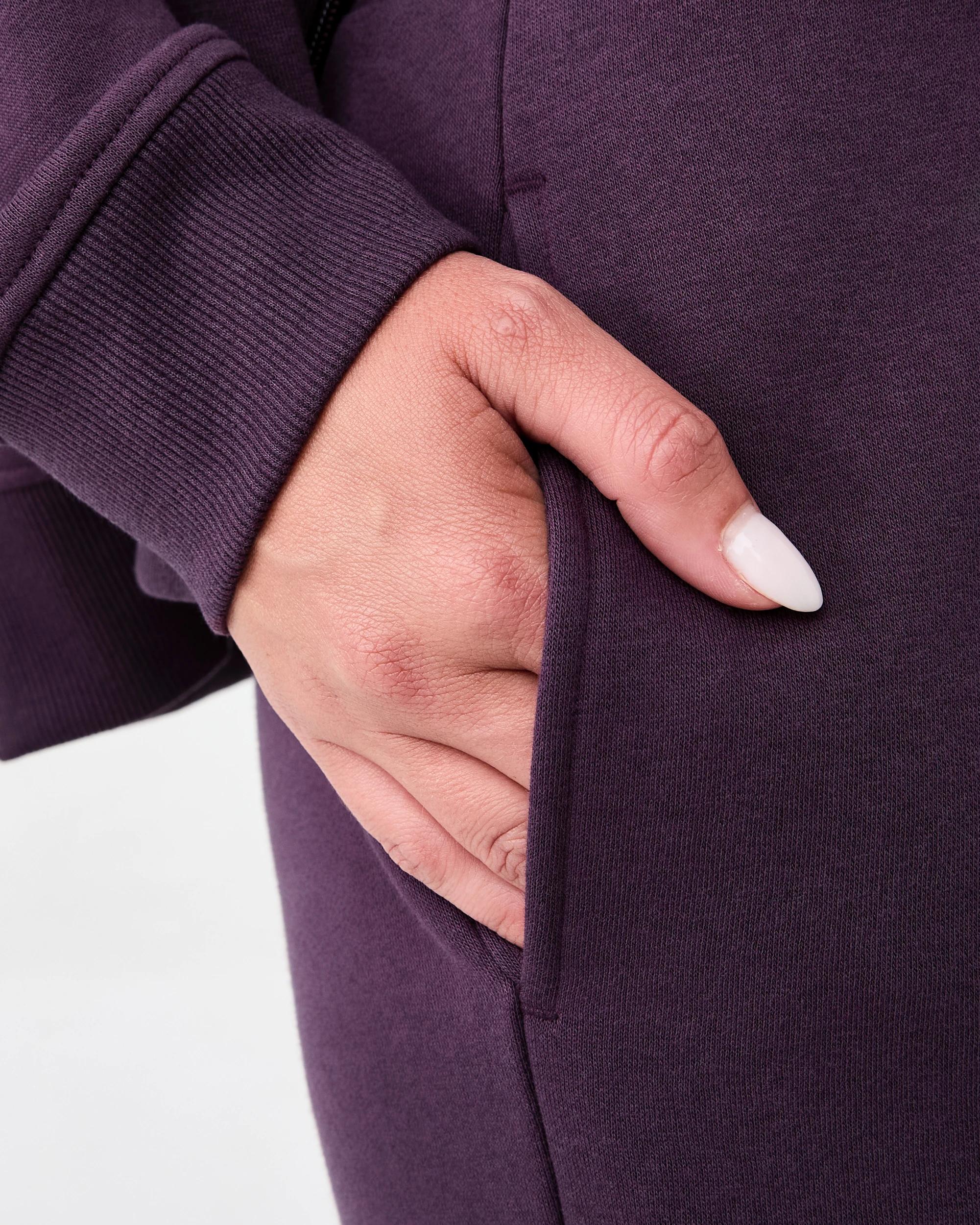 5 Active Womens Essential Cuff Trackpants Pur Raisin, 5 of 6