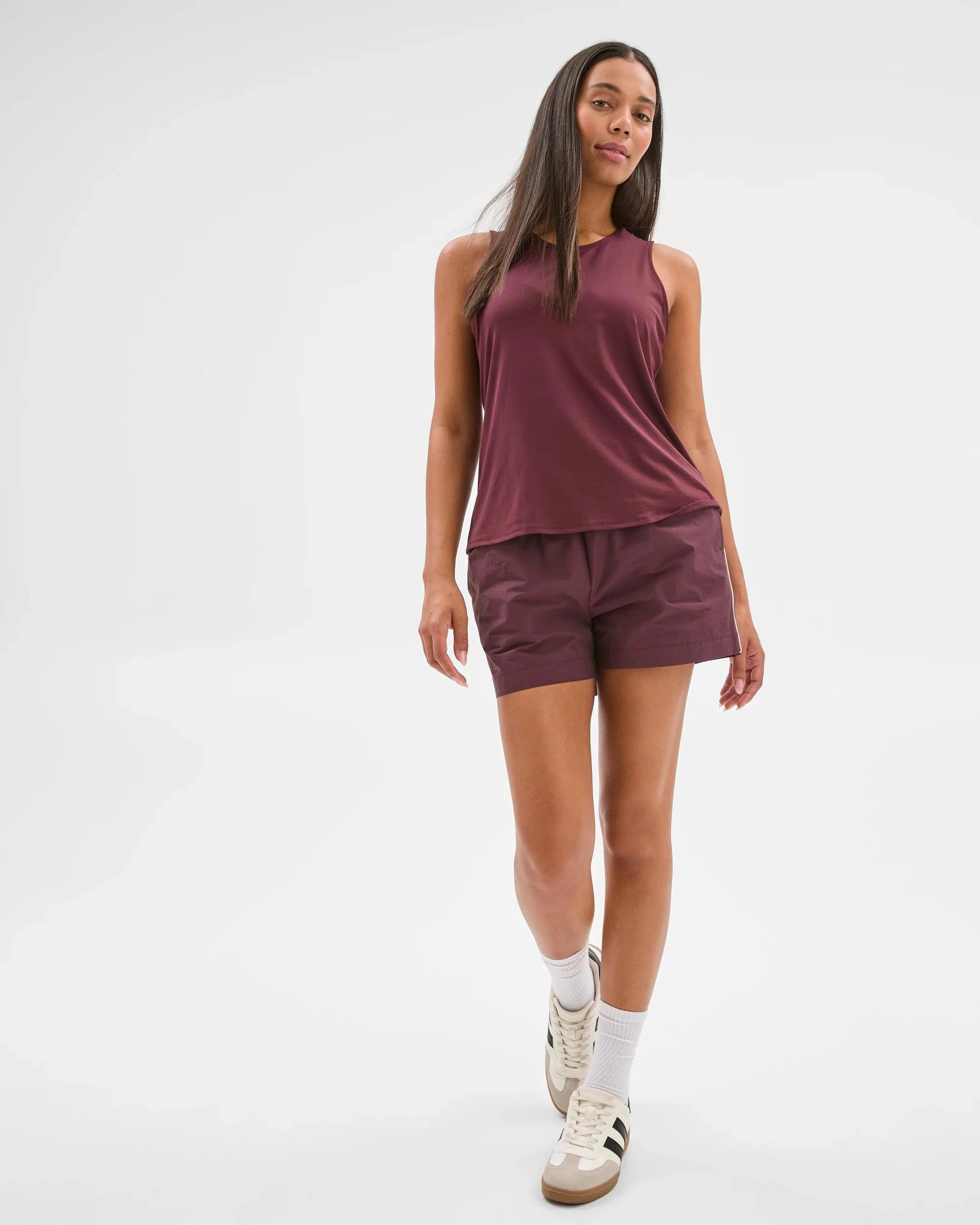 2 Target Active Australian Cotton Blend Woven Shorts WINE/PIPING, 2 of 7