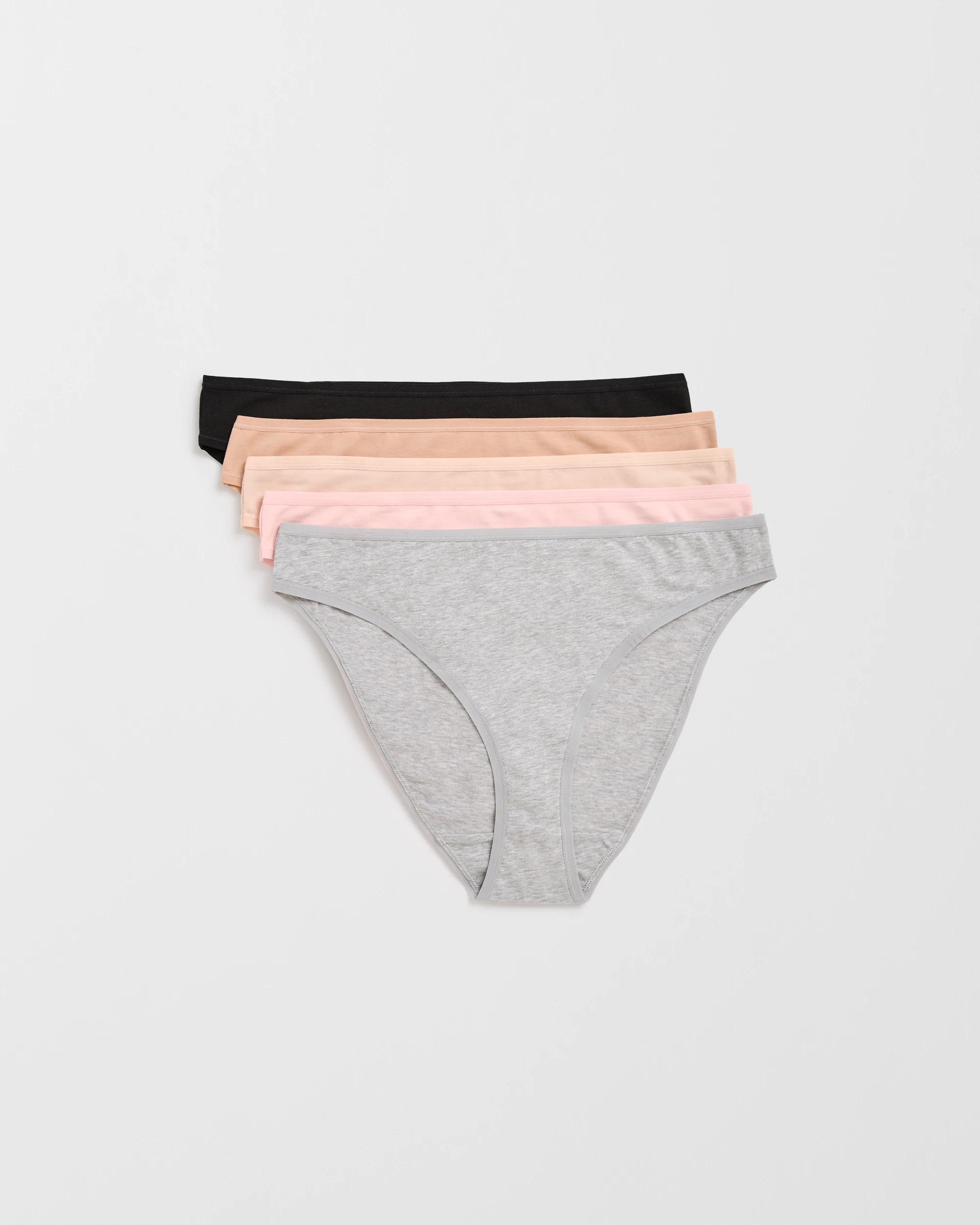 1 Target Woman Australian Cotton 5 Pack Elevated High Cut Briefs MULTI, 1 of 4