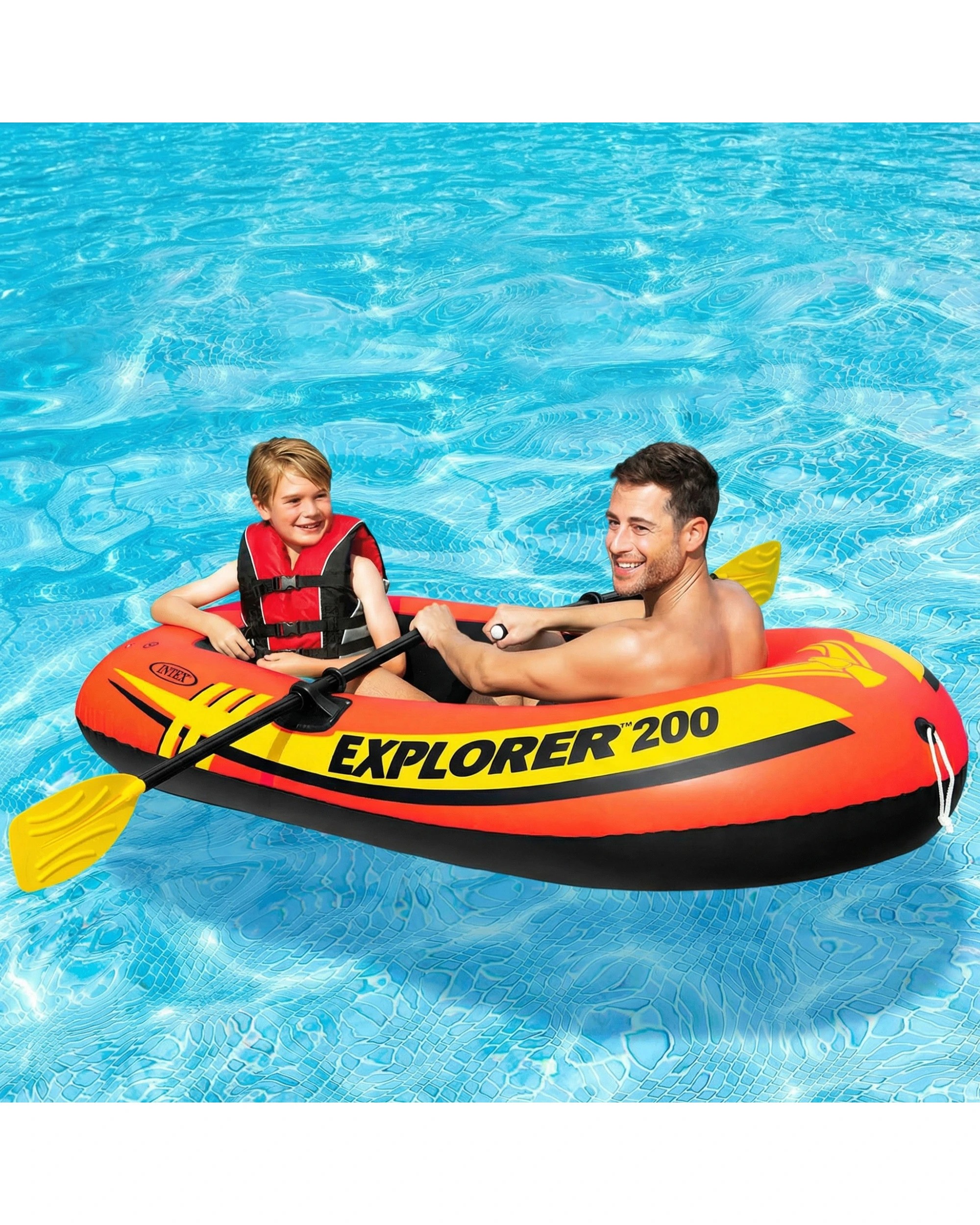 9 Intex Explorer 200 Boat Set 58331NP - Orange, 9 of 9