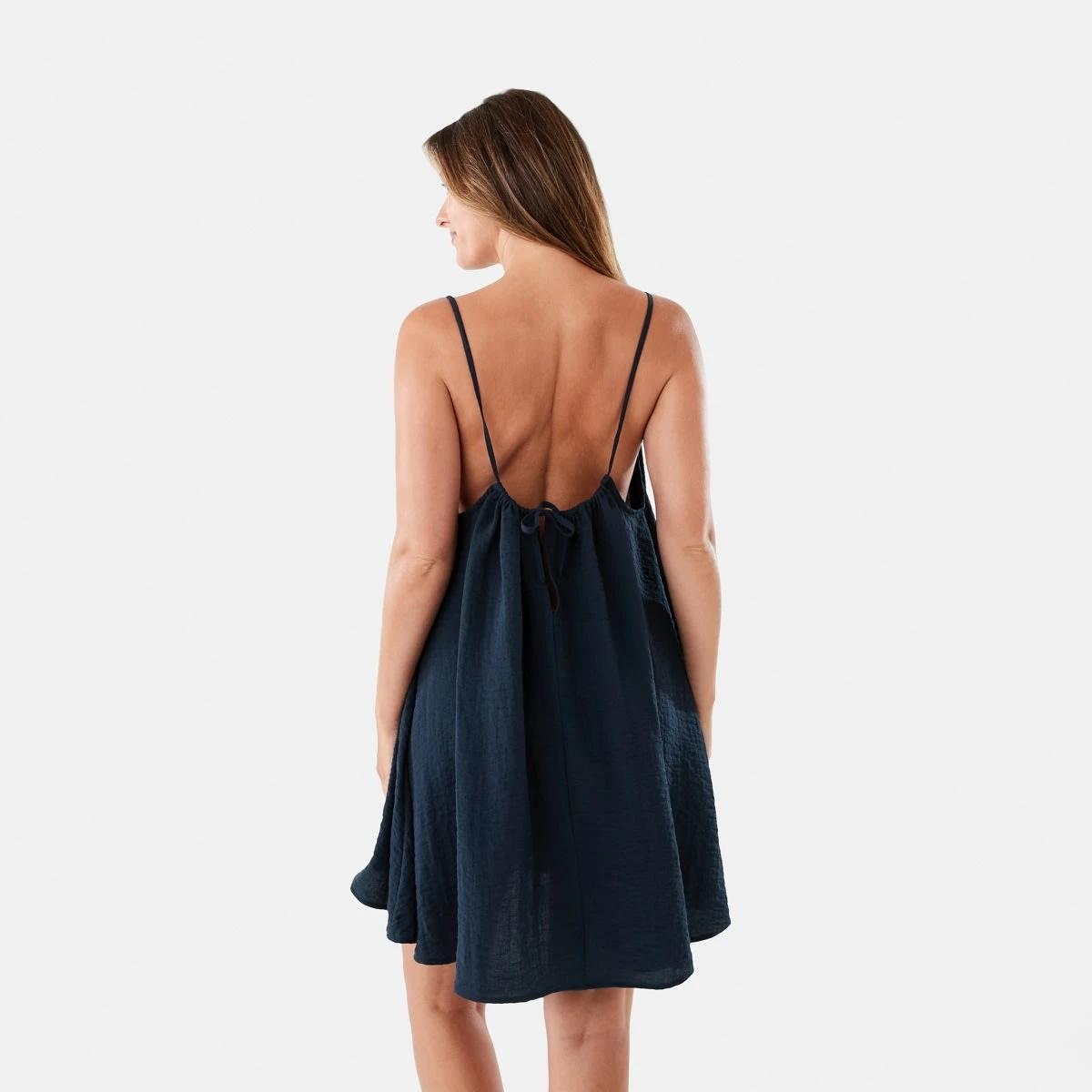 3 Sleeveless Textured Mini Dress Navy Blaze, 3 of 7