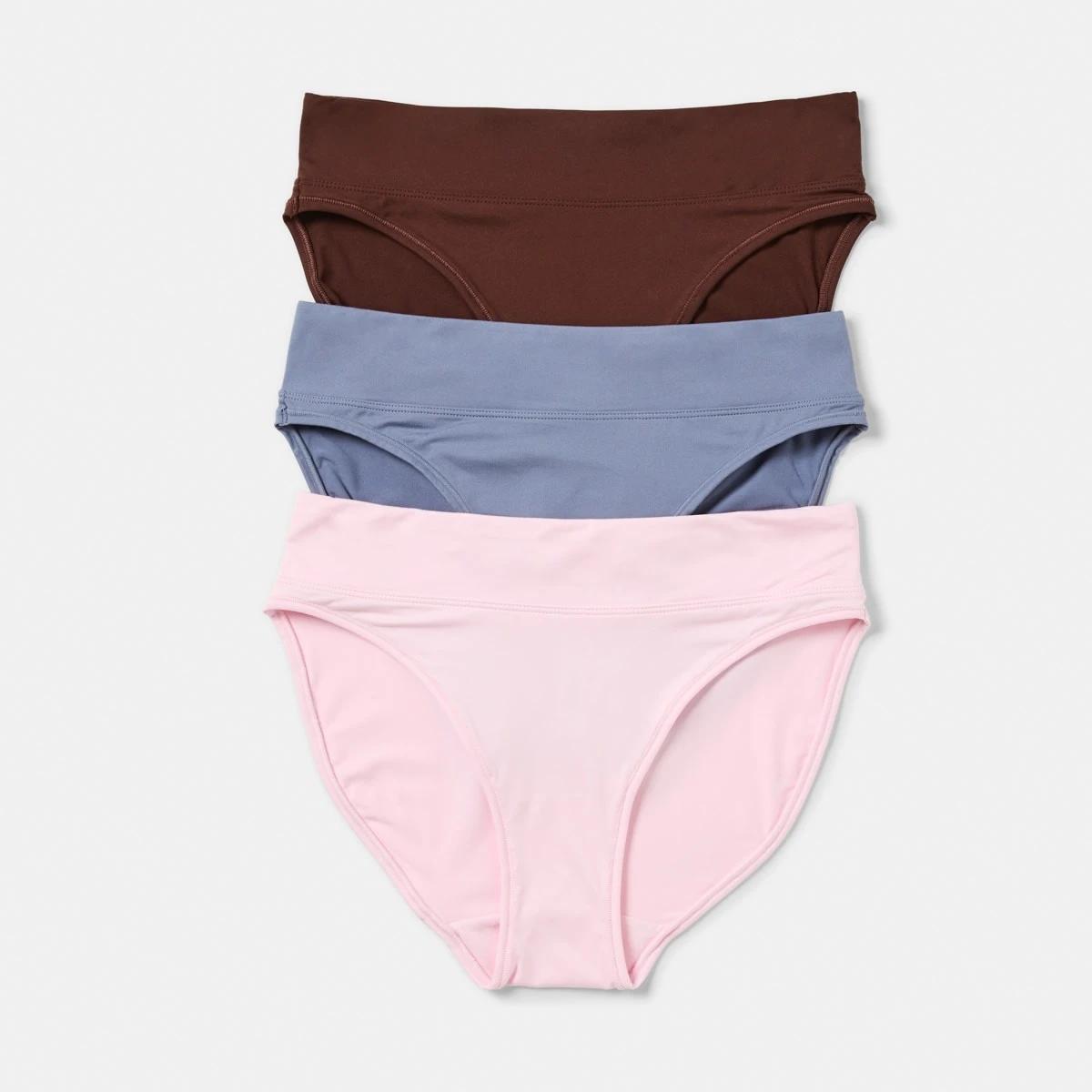 1 3 Pack Ultra Soft Hi-Cut Briefs BALLERINA, STEEL GREY, CHOCOLATE FUDGE, 1 of 8
