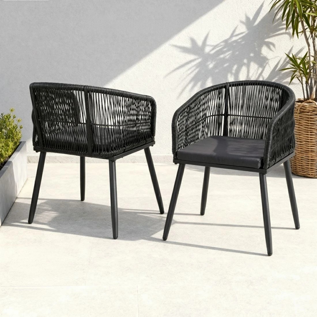 5 Gardeon 5PC Outdoor Dining Set Table and Chairs Garden Patio Furniture Bistro - Black, 5 of 6