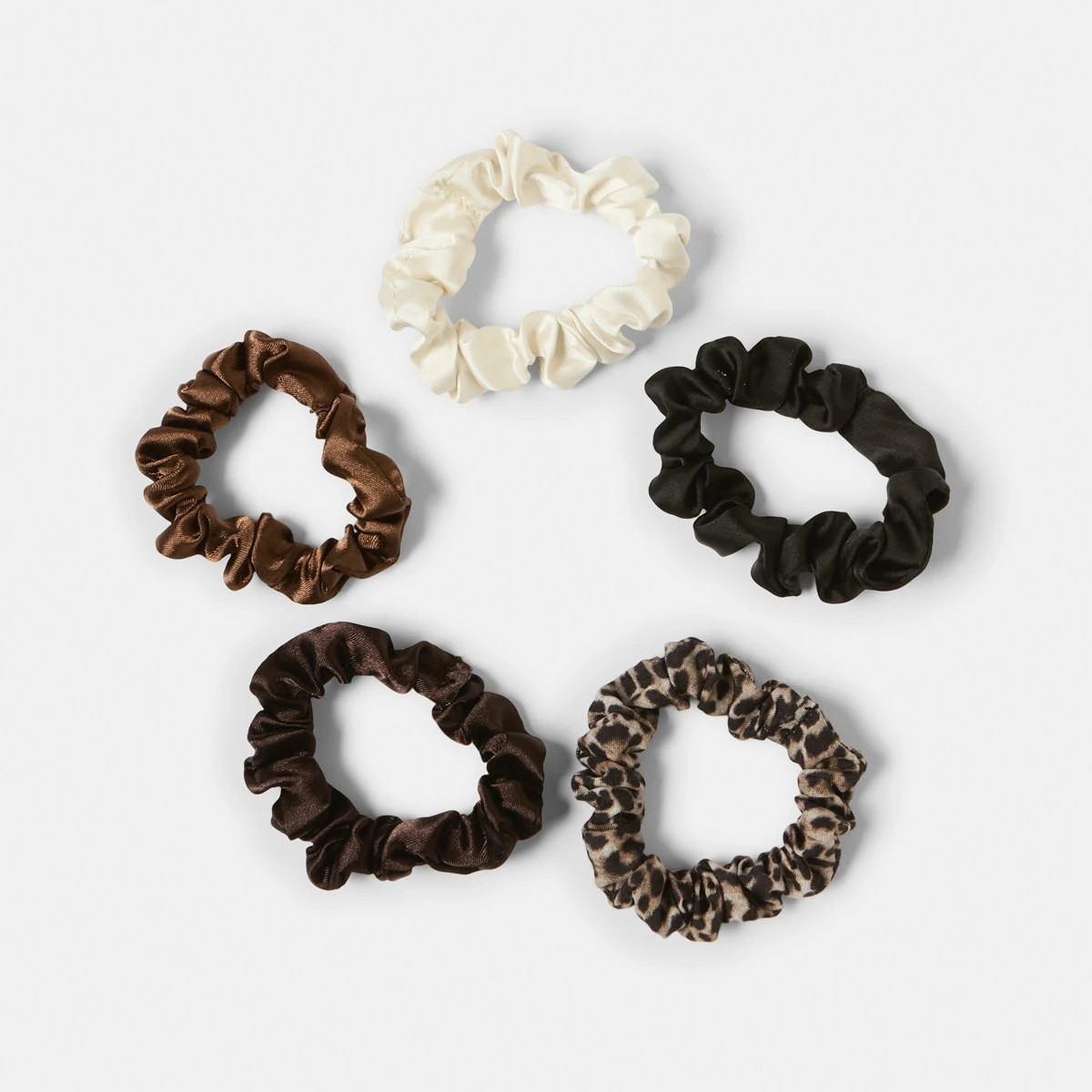 2 5 Pack Satin Mini Scrunchies, 2 of 5