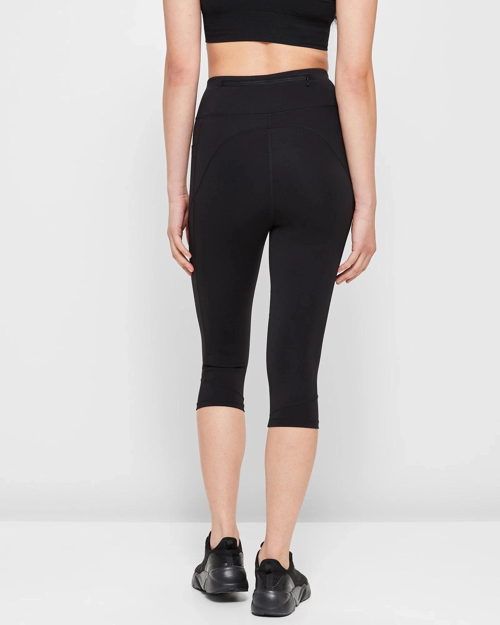 4 Target Active Infinity Sculpt High Rise Crop Length Tights BLACK, 4 of 5