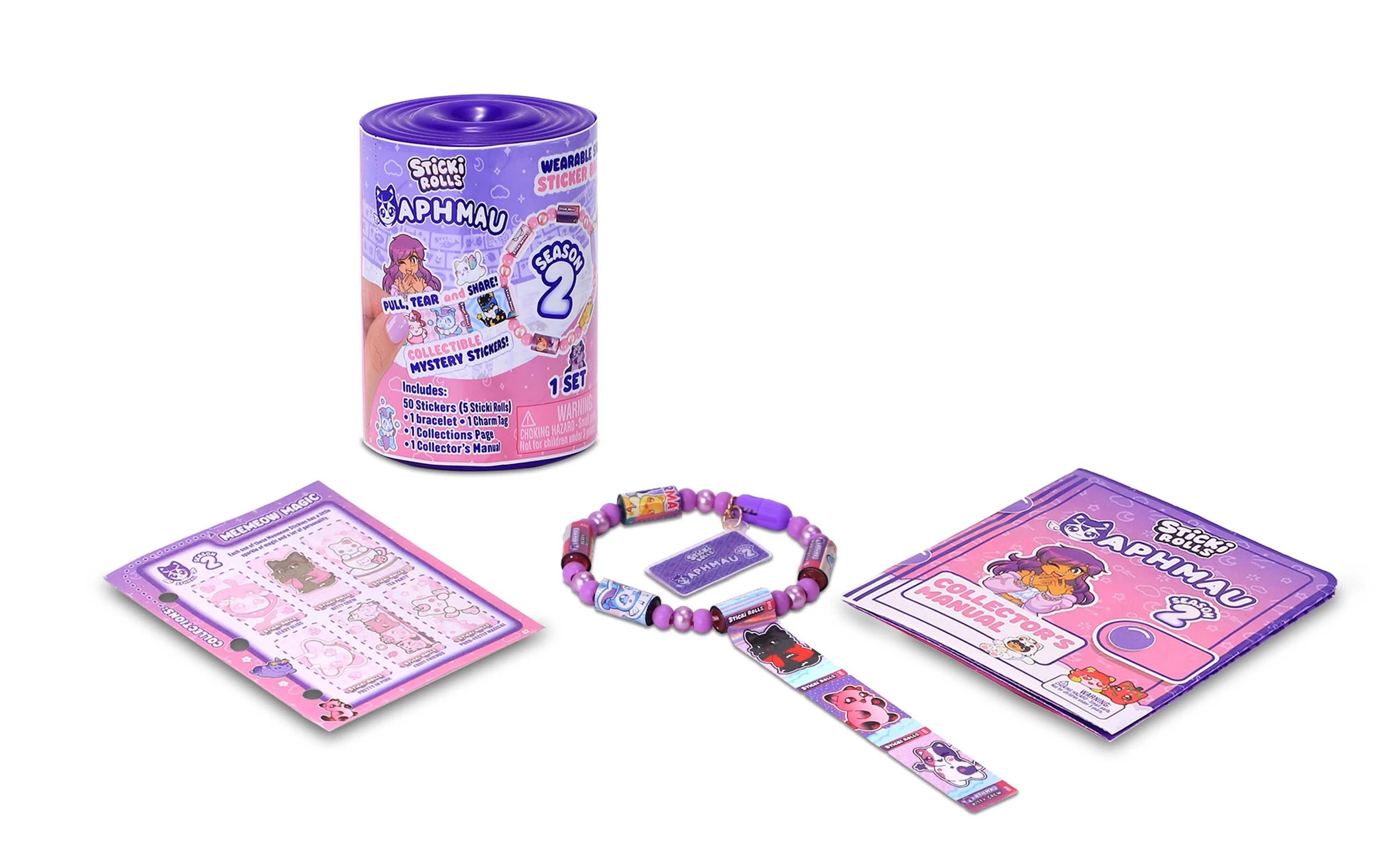 5 Sticki Rolls Aphmau Sticker Bracelet Capsule Series 2 - Assorted, 5 of 6