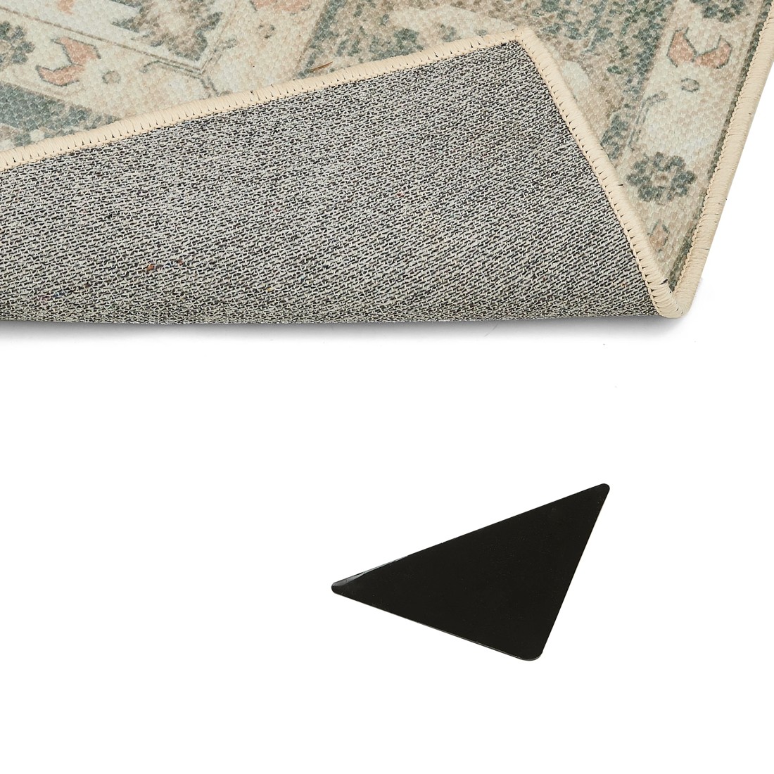 3 8 Pack Corner Rug and Mat Grips - Black, 3 of 5