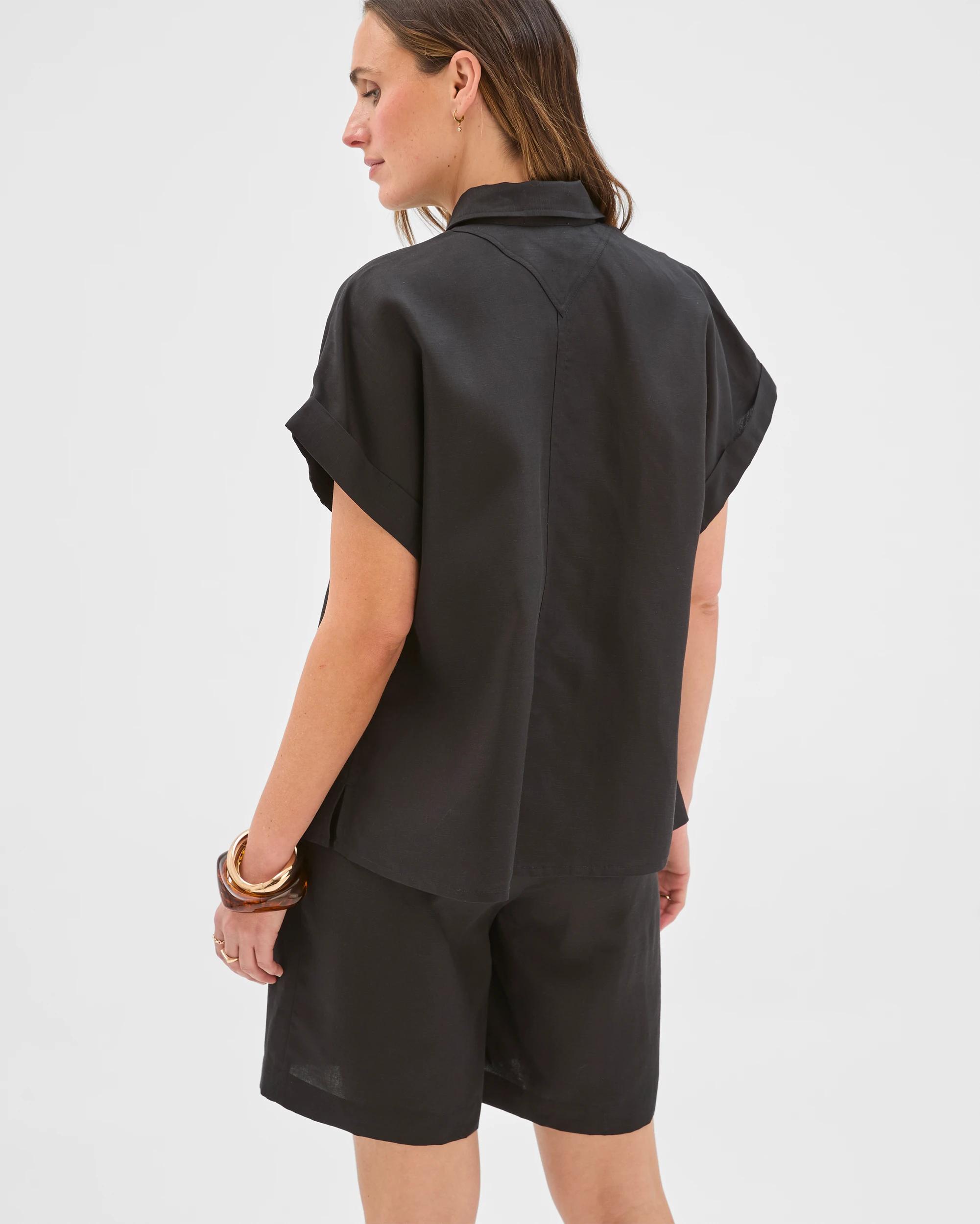 7 Preview Sarah Short Sleeve Shirt BLACK, 7 of 7