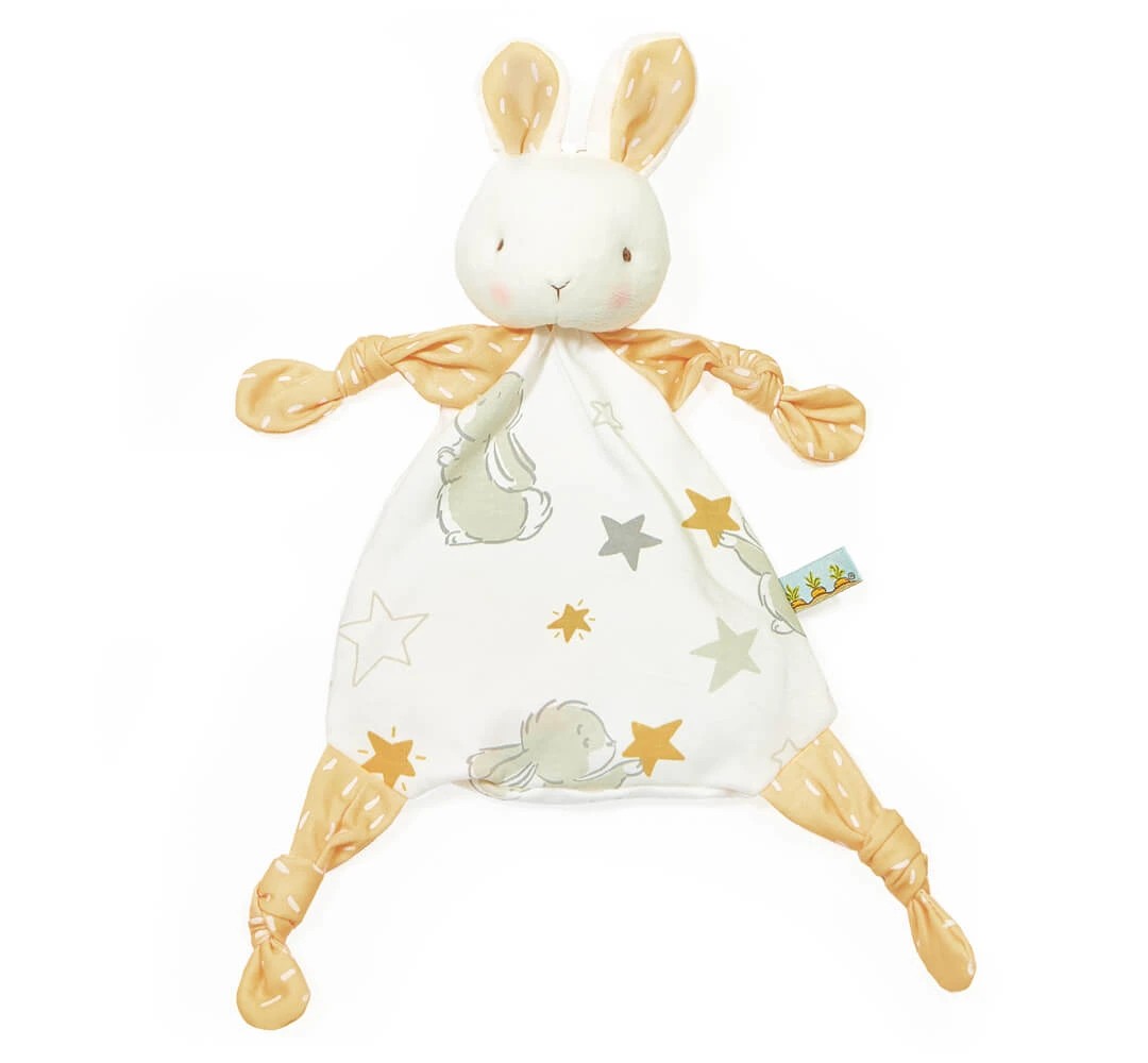1 Bunnies by the Bay - Little Star Bunny Knotty Friend - Teether - Nursery - Orange, 1 of 4