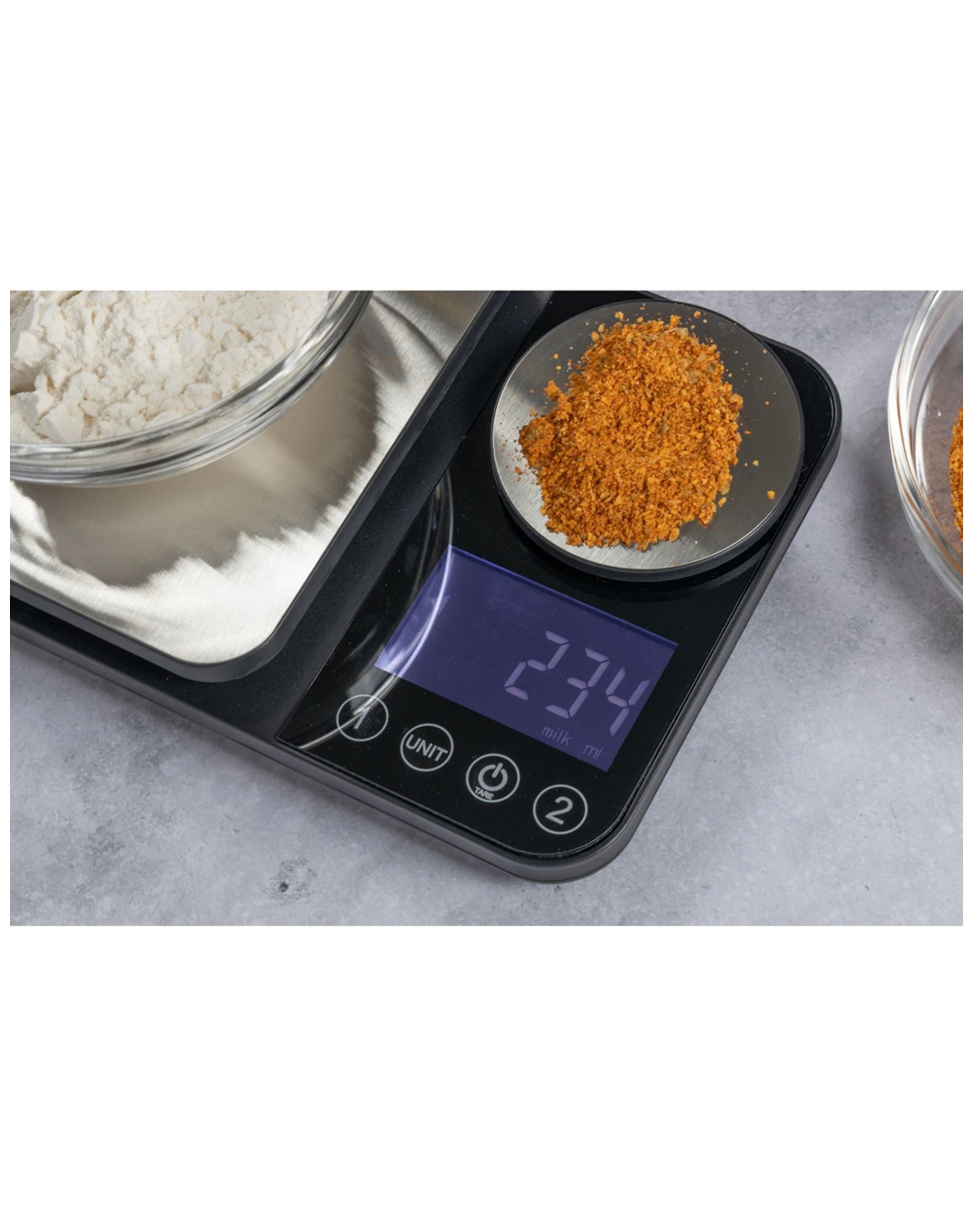 3 Cuisena Digital Kitchen Scale 5kg 1g Accuracy Dual Stainless Steel Platforms - Silver, 3 of 6
