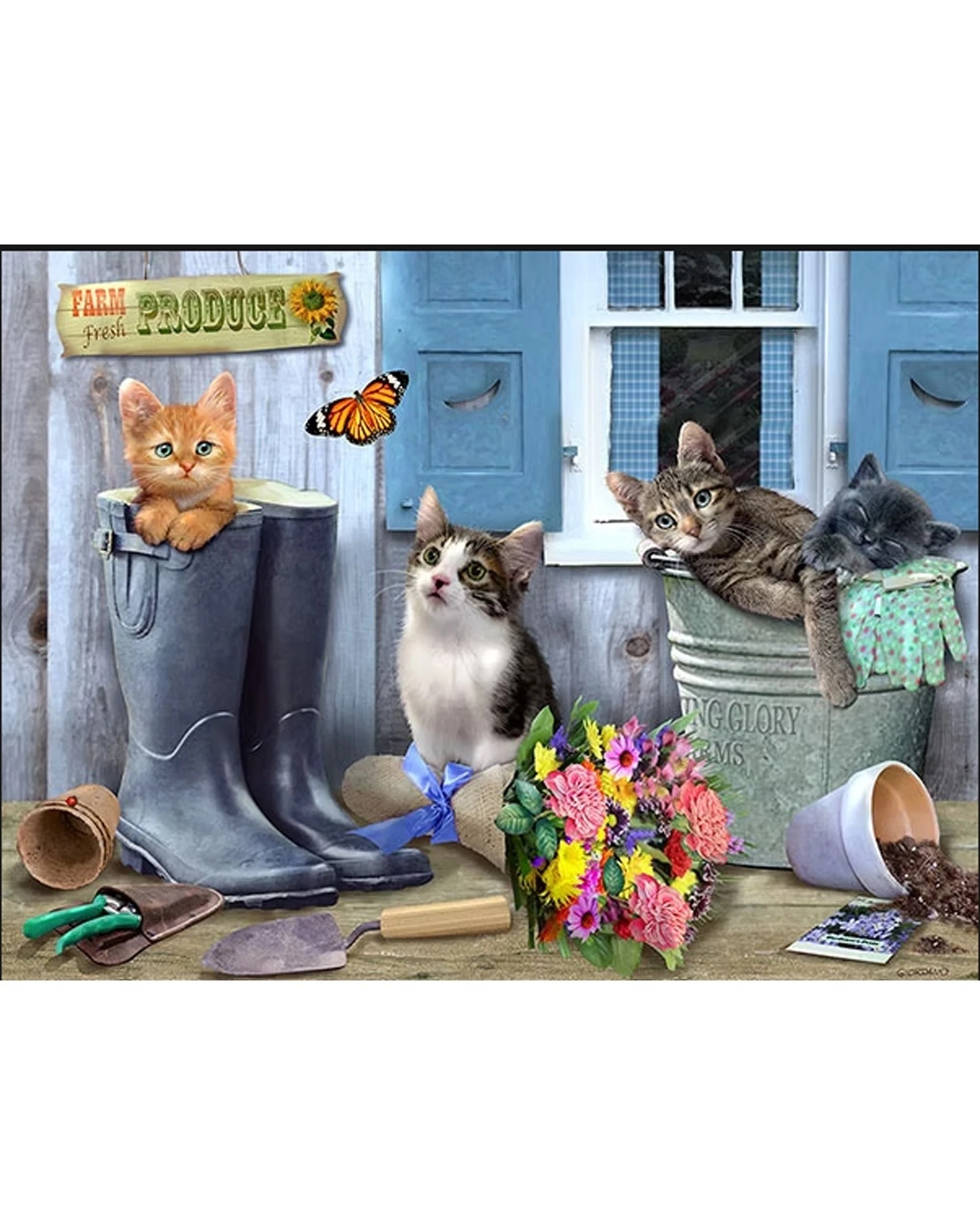 1 Prime3D 500pc Lenticular Giordano Fresh Farm Produce Jigsaw Puzzle Set - Multi, 1 of 1