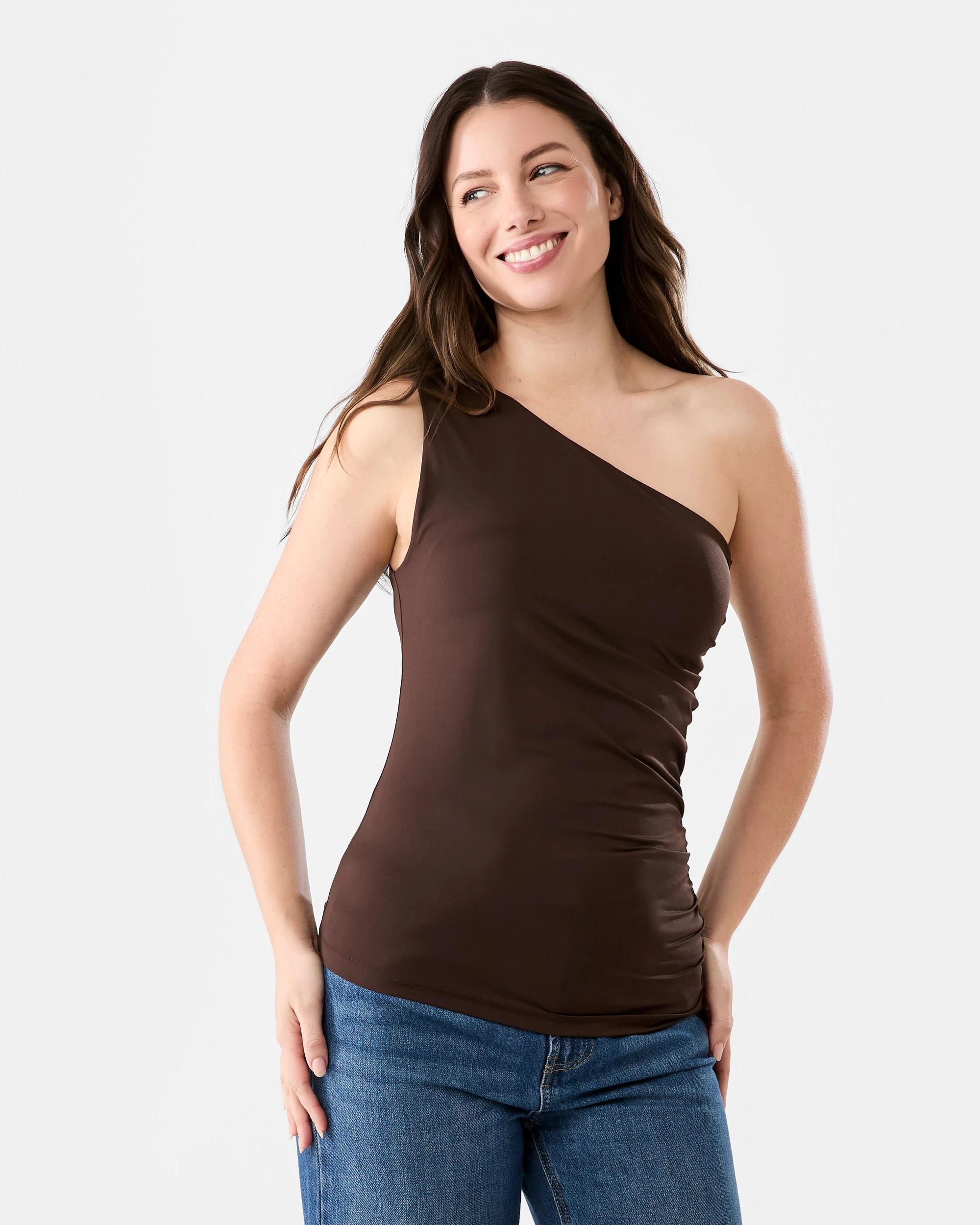 1 Sleeveless One Shoulder Shelf Top Cbean, 1 of 5
