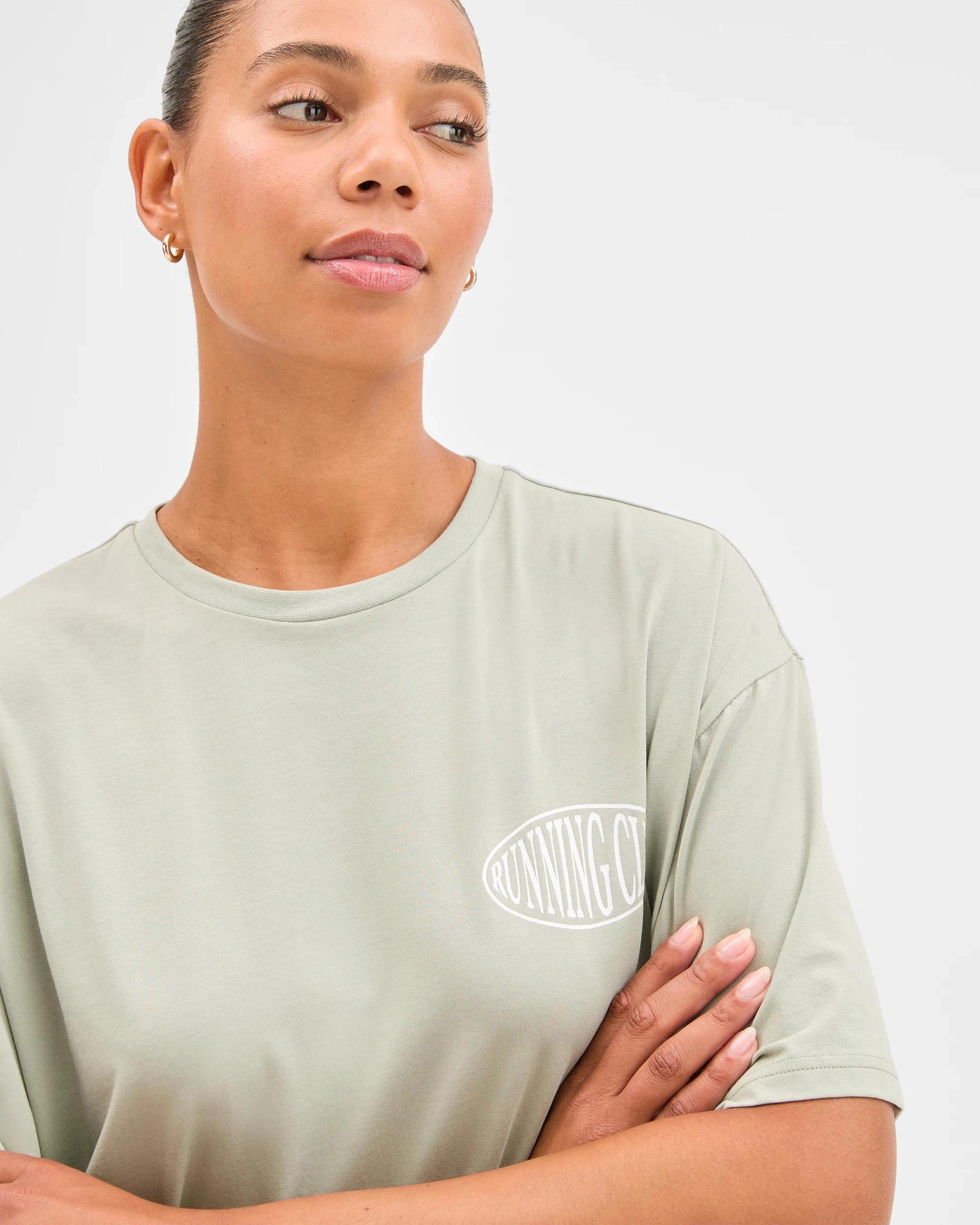 5 Target Active Active Australian Cotton Blend Oversized Graphic T-Shirt PISTACHIO/RUNNING CLUB, 5 of 6