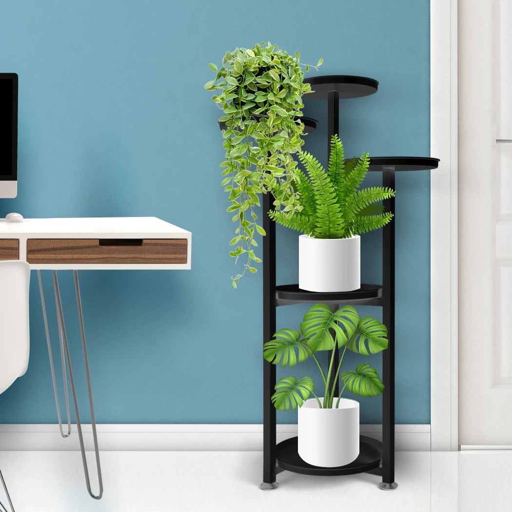 7 Levede M Size Metal Plant Stand Planter Shelf - Black, 7 of 7