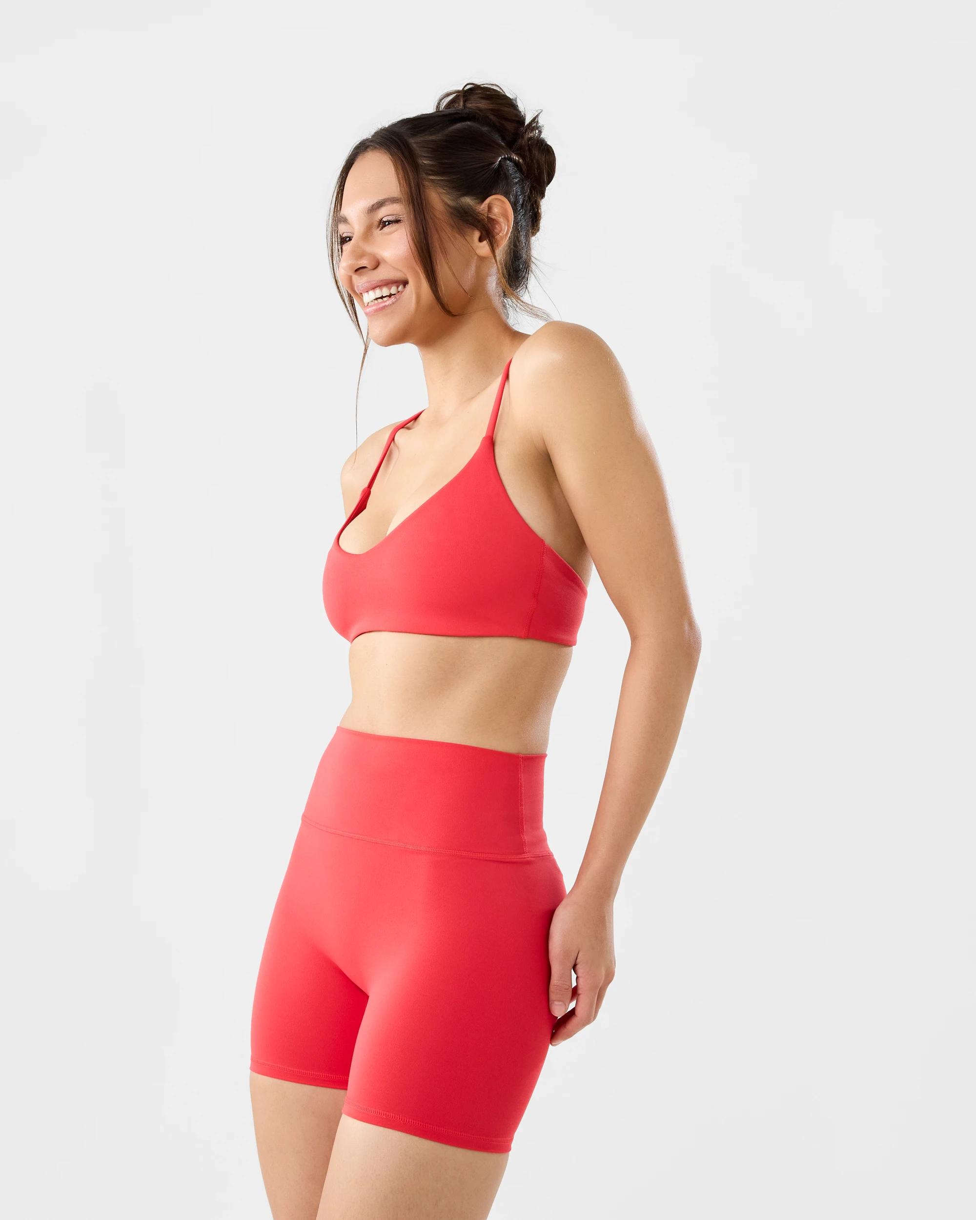 6 Active Womens Cloudform Scrunch Bike Shorts Tomato, 6 of 6