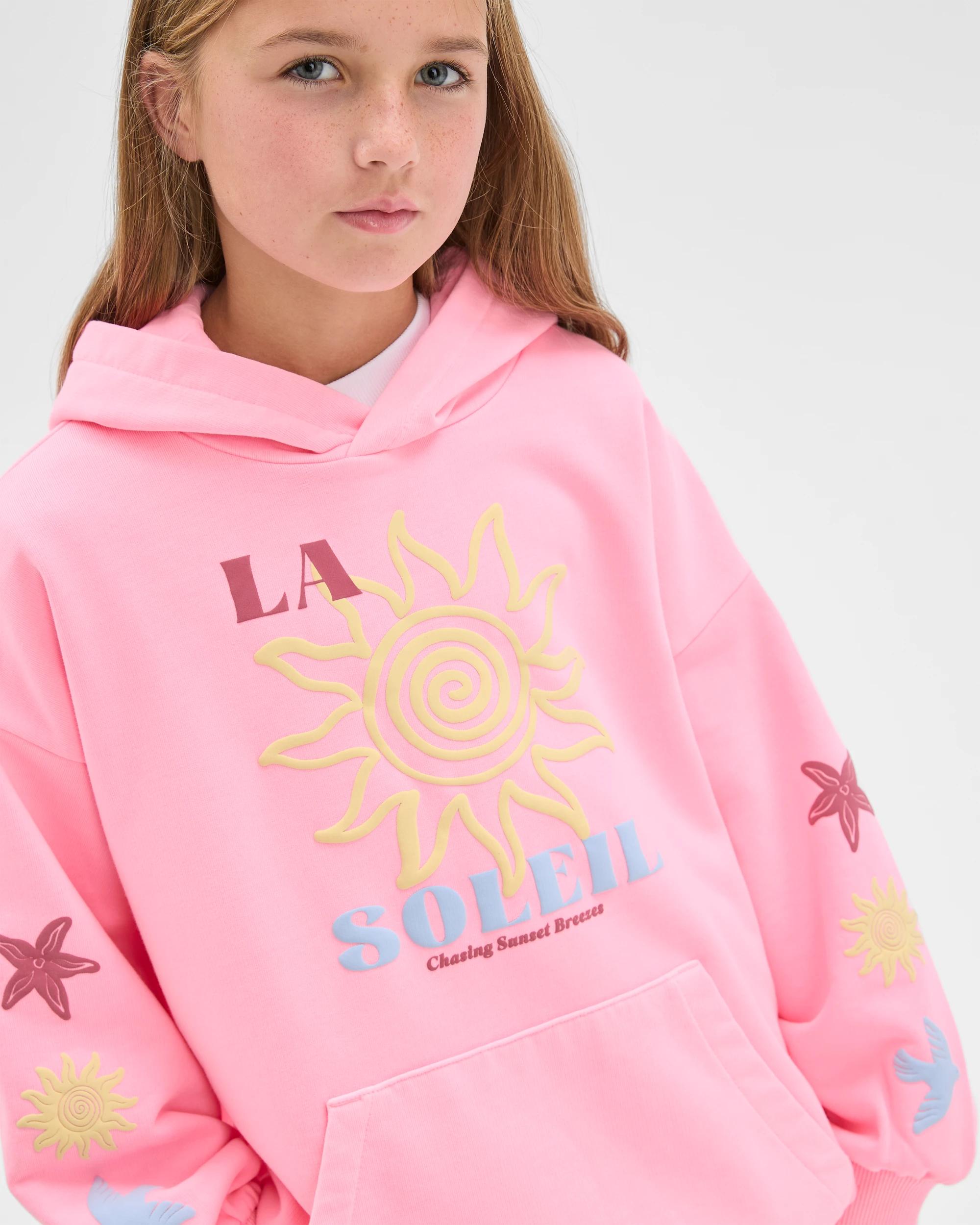 3 Target Kids Australian Cotton Blend Fashion Washed Hooded Jumper NEON PINK, 3 of 6