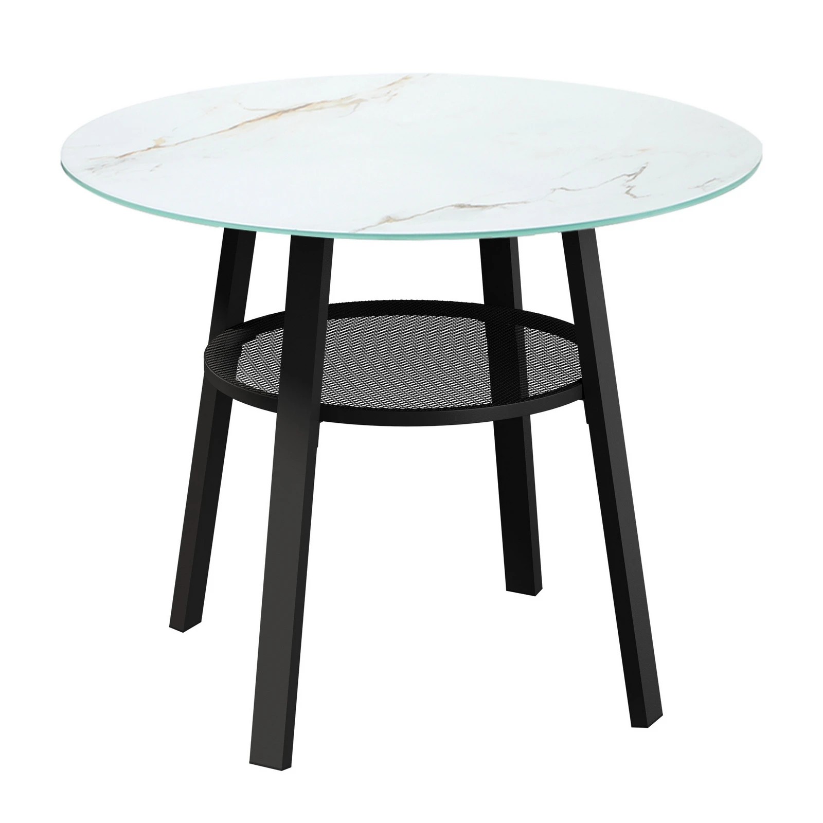 6 Livsip 3pcs Outdoor Dining Setting Marble-style Table Patio Furniture Bistro Set - Multi, 6 of 9