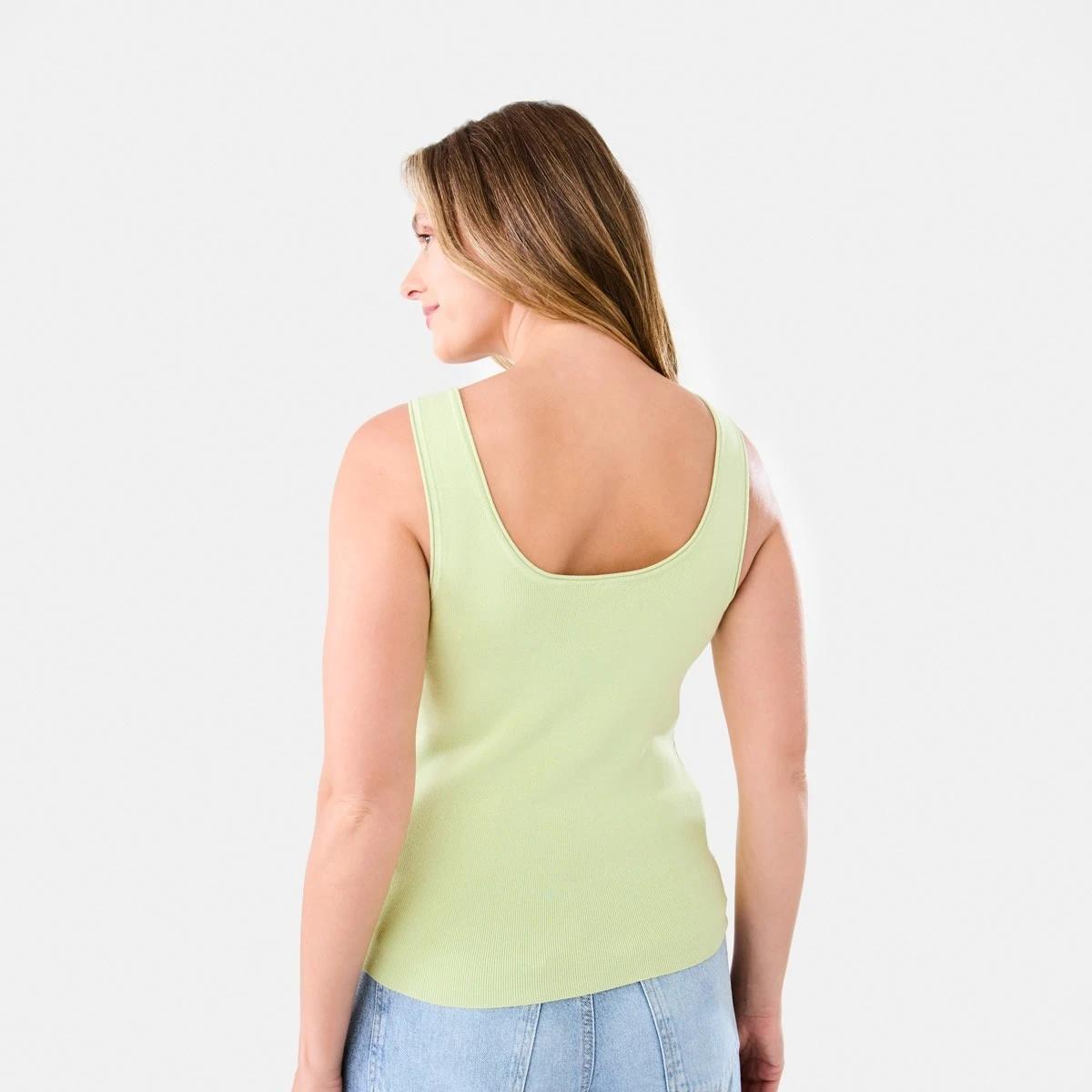 3 Sleeveless True Knit Scoop Neck Tank Grn Tea, 3 of 7