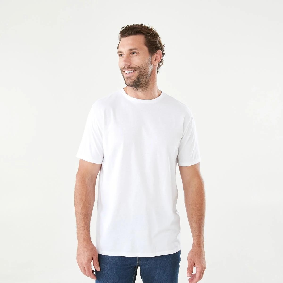 1 Plain Crew Neck T-shirt WHITE, 1 of 7