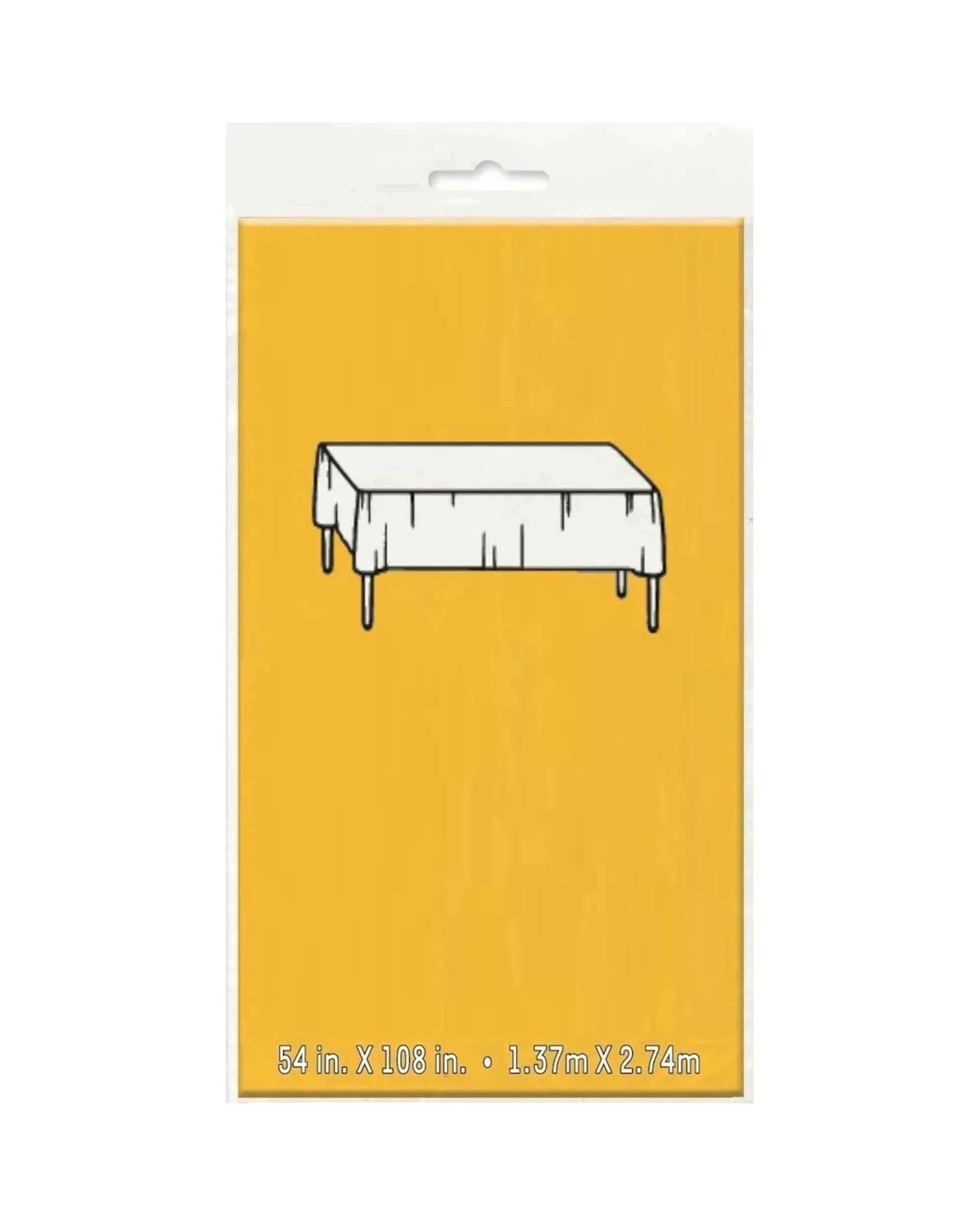 2 Unique Yellow Rectangular Plastic Tablecloth - Yellow, 2 of 2