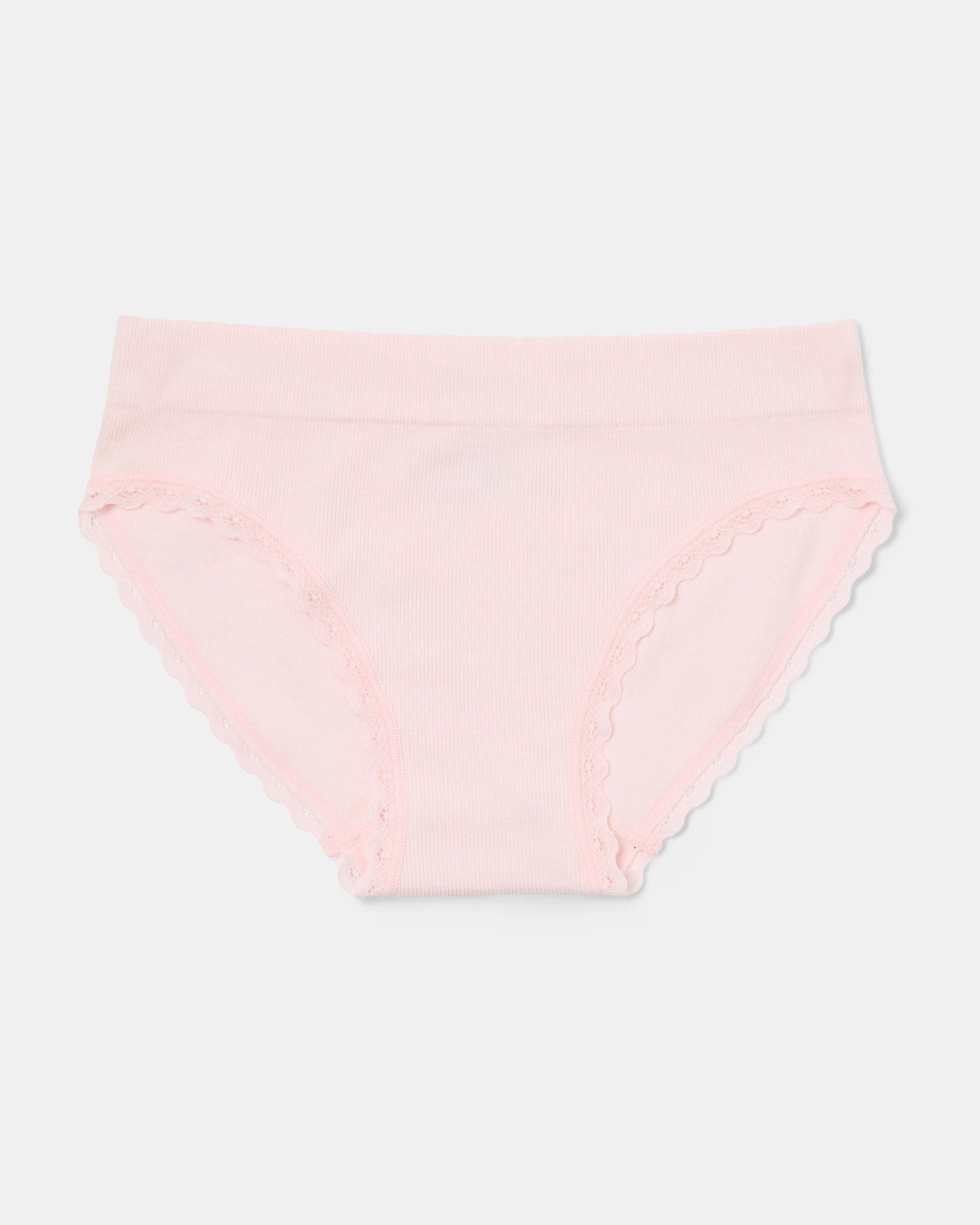 3 3 Pack Seamfree Briefs Pnk Lace, 3 of 5