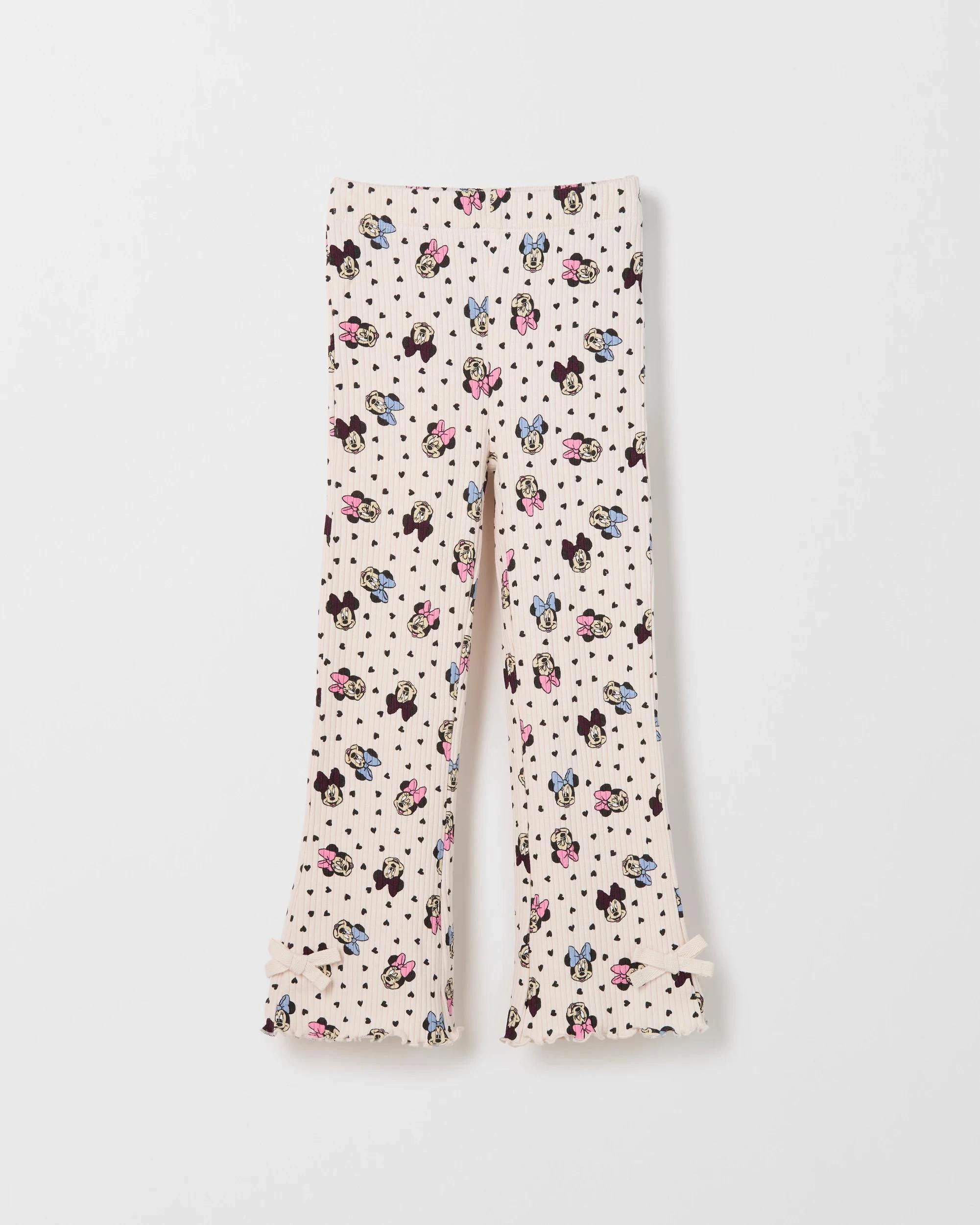 1 Disney Minnie Rib Knit Flare Leggings CREAM, 1 of 2