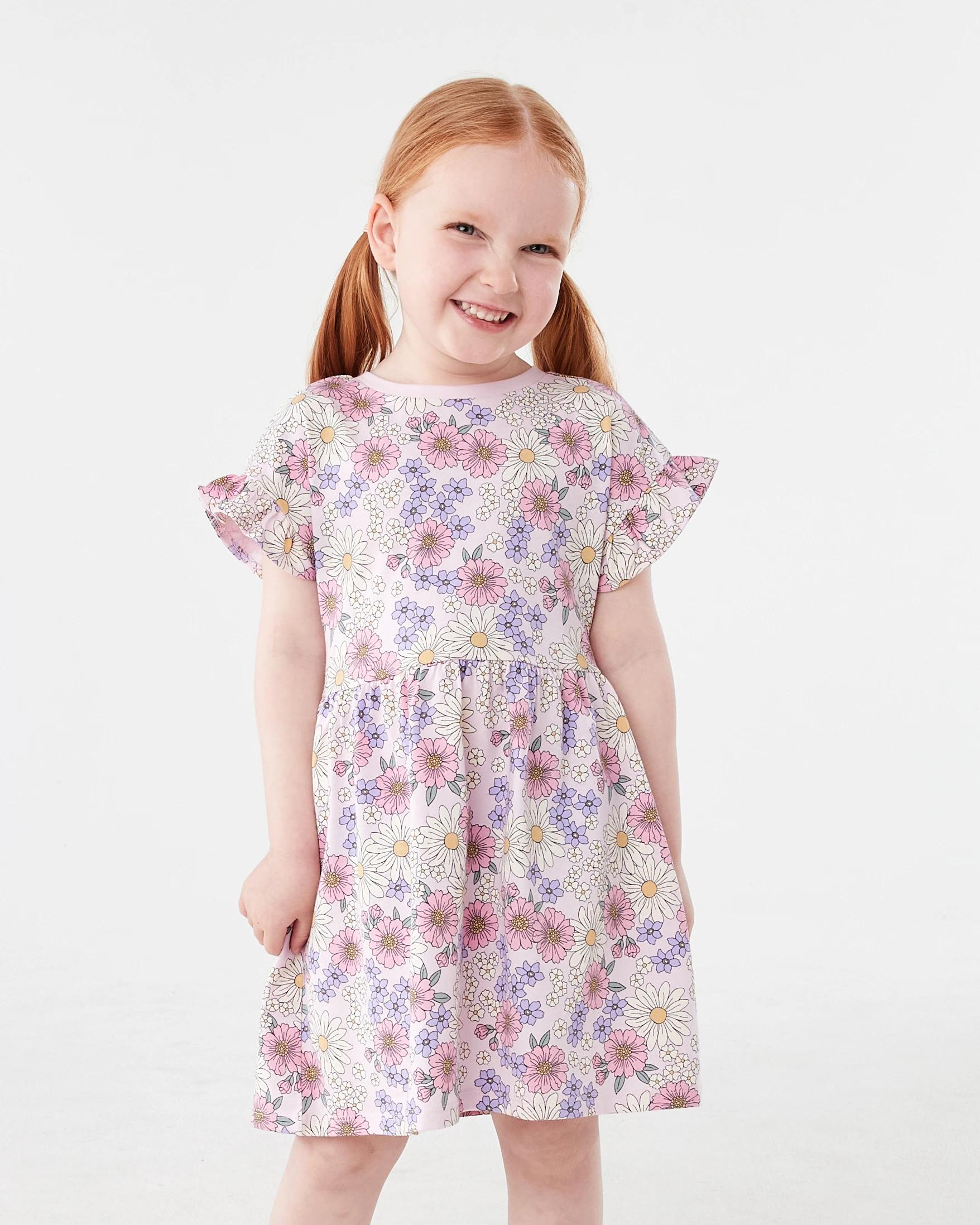 1 Jersey Dress Pnk Floral, 1 of 8