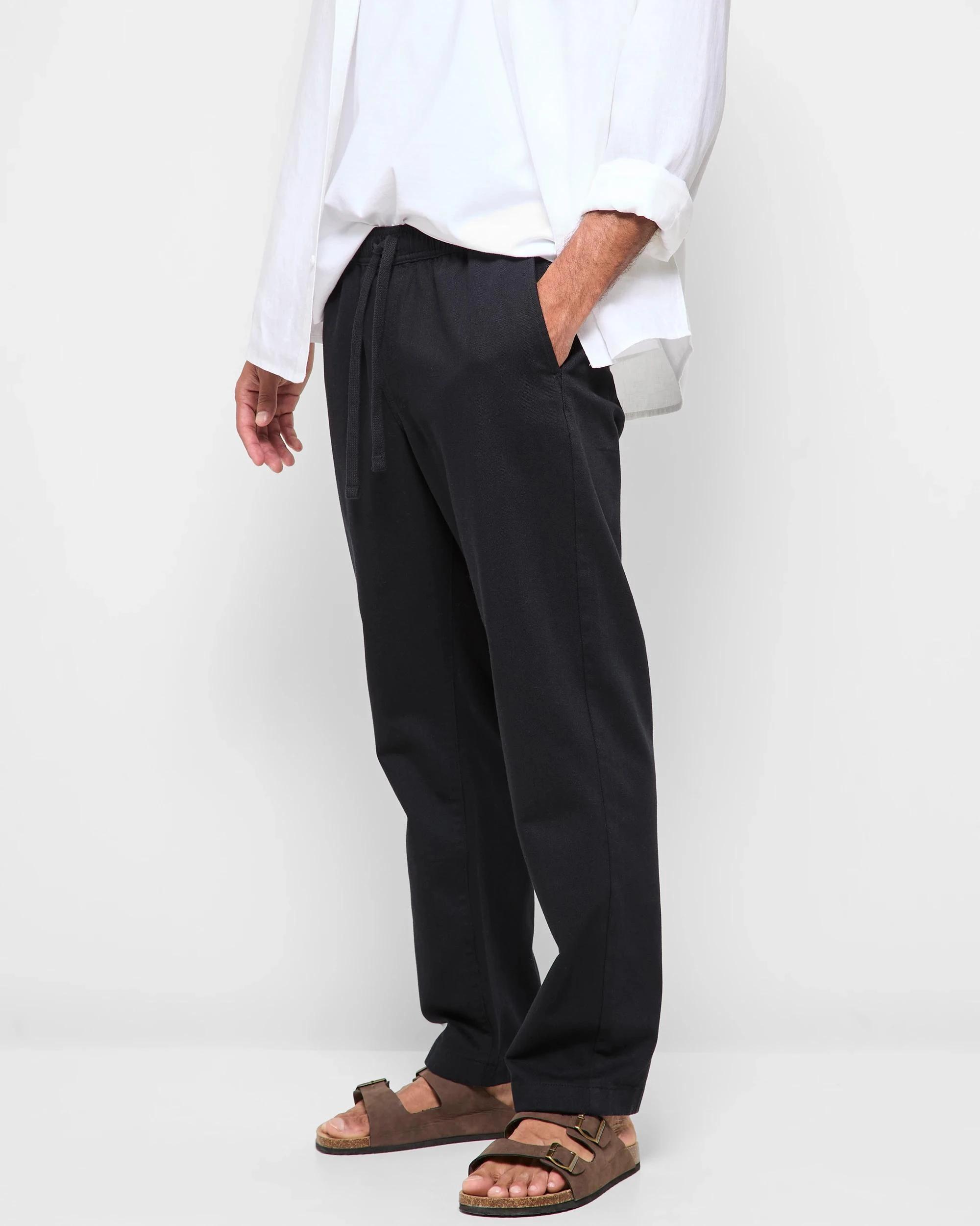 3 Target Australian Cotton Relaxed Twill Pants BLACK, 3 of 5