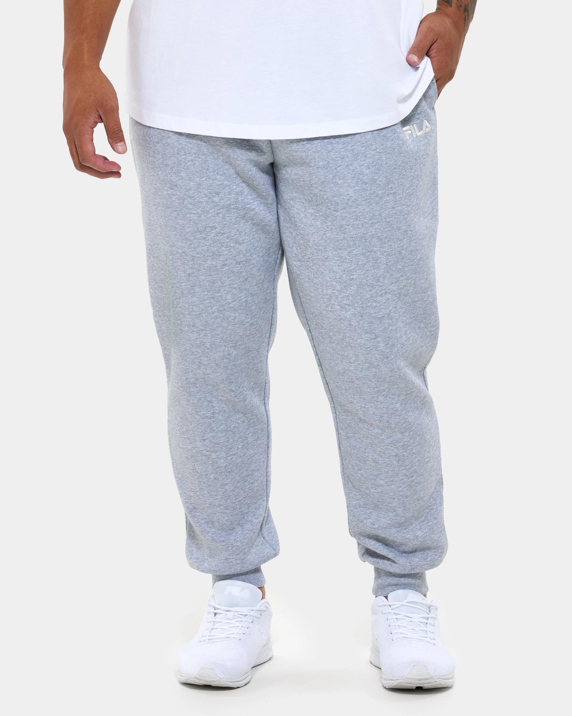 1 Fila Plus Heavyweight Trackpants GREY MARLE, 1 of 7