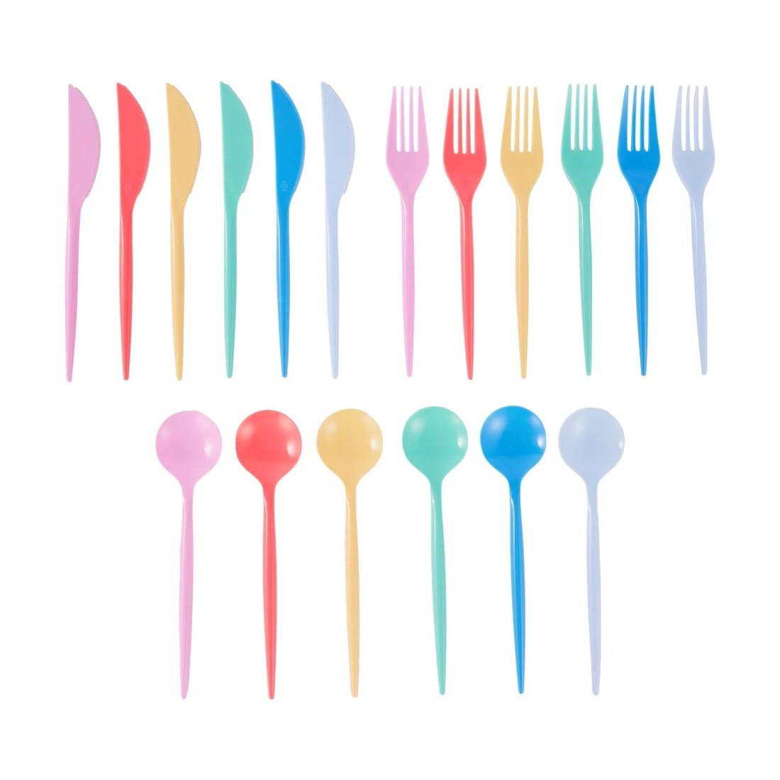1 45 Piece Reusable Bright Cutlery, 1 of 5