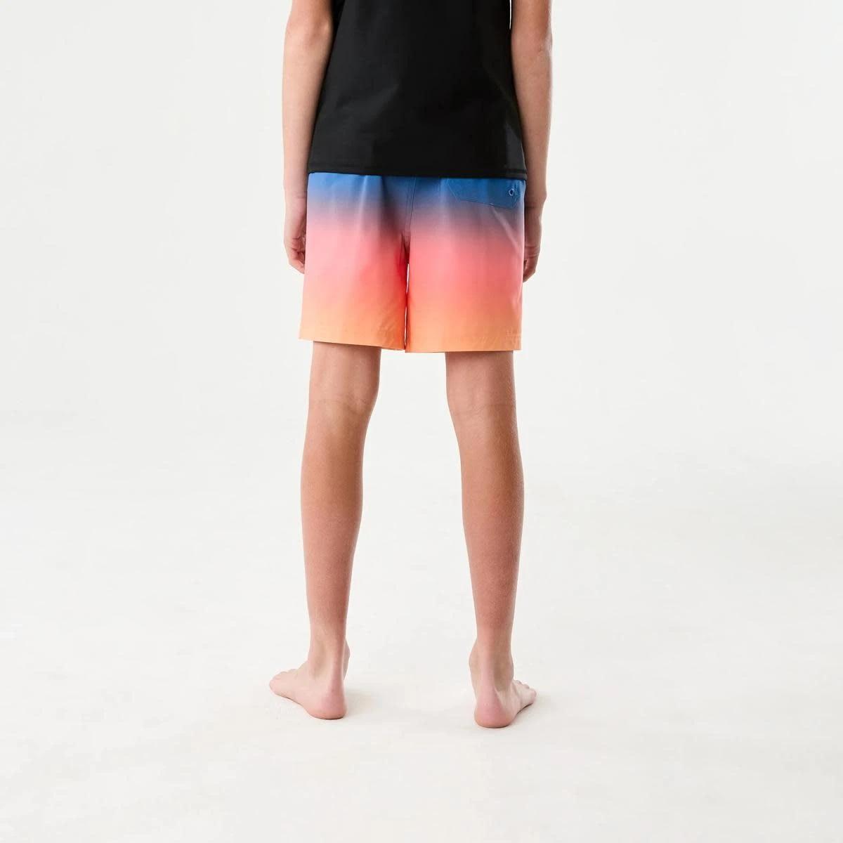 2 Longline Printed Swim Shorts SUNDOWN OMBRE DEEP SEA BLUE, 2 of 7