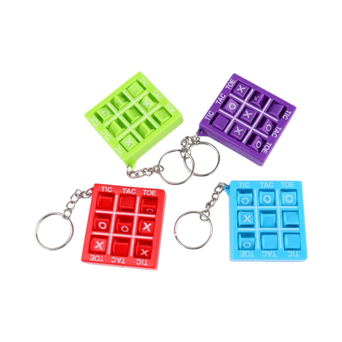 1 Party Maker Tic Tac Toe Keyrings Pack of 4, 1 of 4