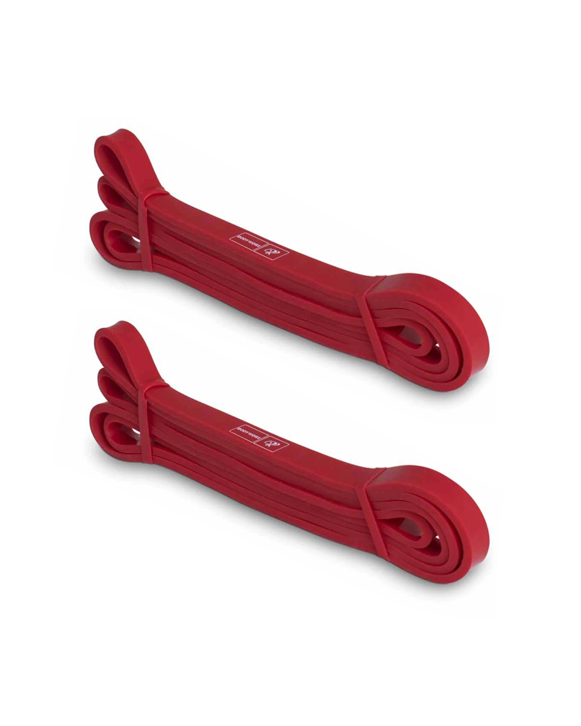 1 BODYWORX Strength Band Ultra Light 15mm 2 Pack Resistance Range 2-23kg - Red, 1 of 2