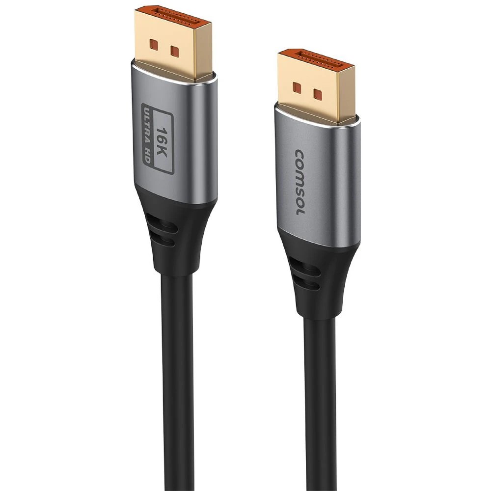1 Comsol DisplayPort Cable 16K 2m Black, 1 of 5