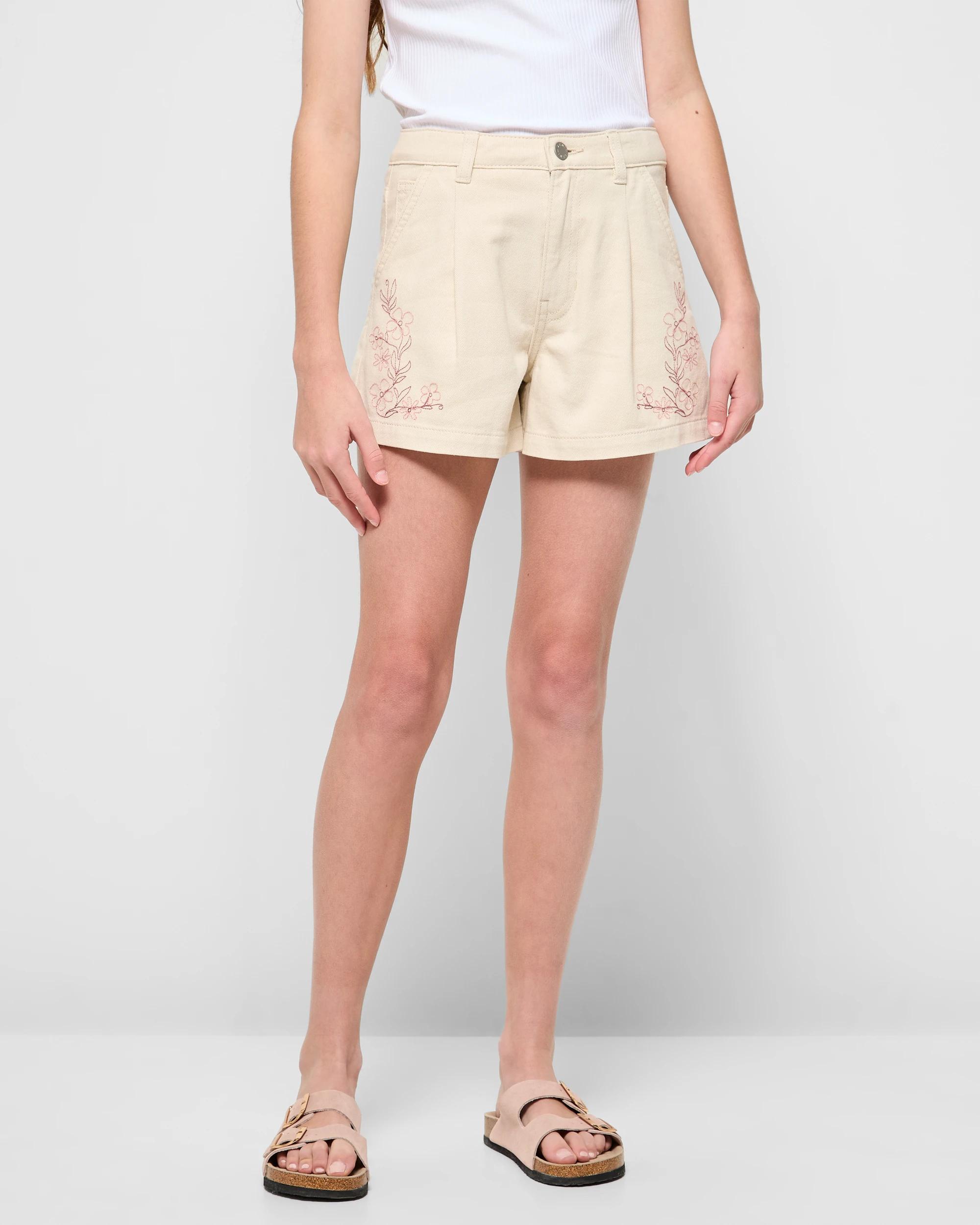 1 Target Denim Shorts CREAM, 1 of 5