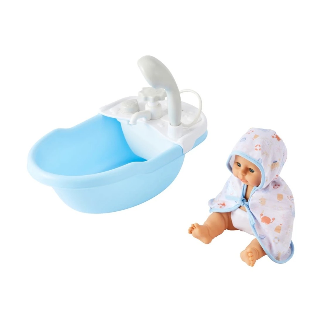 3 3 Piece Nurture Baby: Working Bath Tub with Baby Playset, 3 of 8