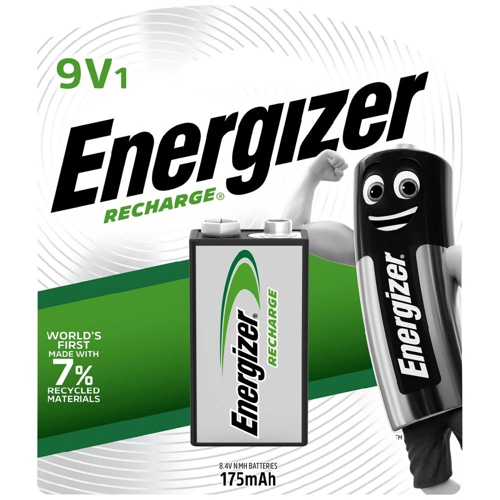 1 Energizer Rechargeable 9V Battery, 1 of 2