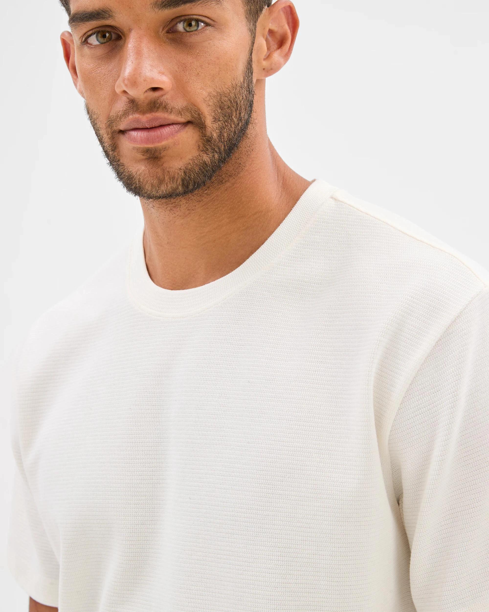 5 Target Australian Cotton Blend Textured T-Shirt WHITE, 5 of 6