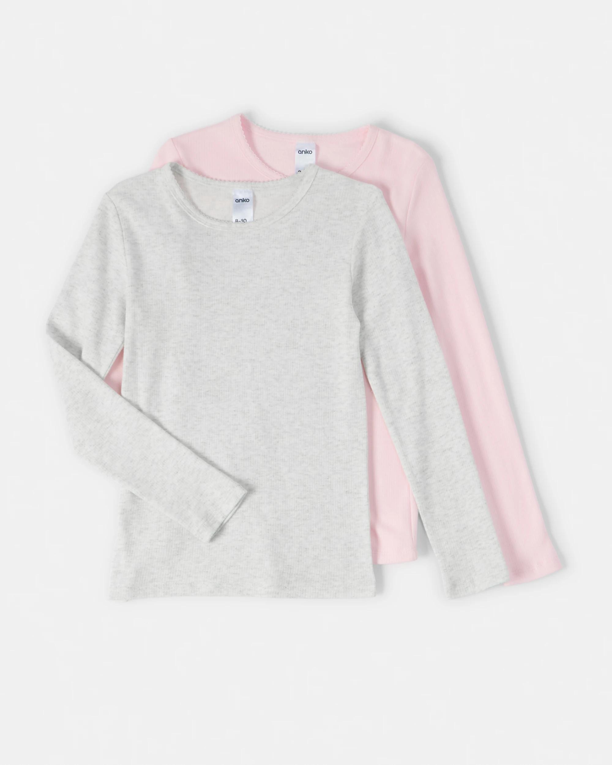 1 2 Pack Long Sleeve Thermal Top Pnk Thrmal, 1 of 6