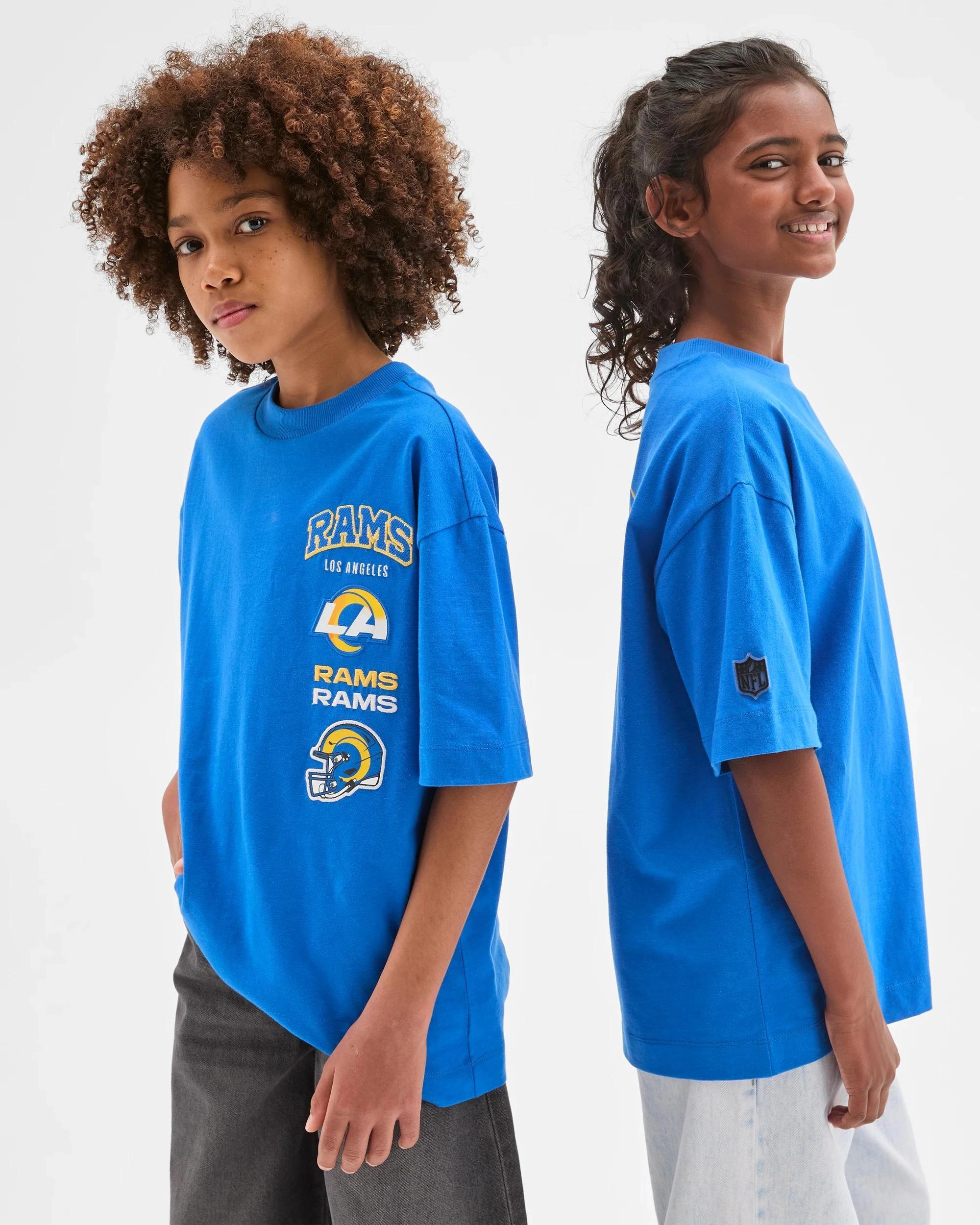 2 NFL Australian Cotton Oversized T-Shirt BLUE, 2 of 5