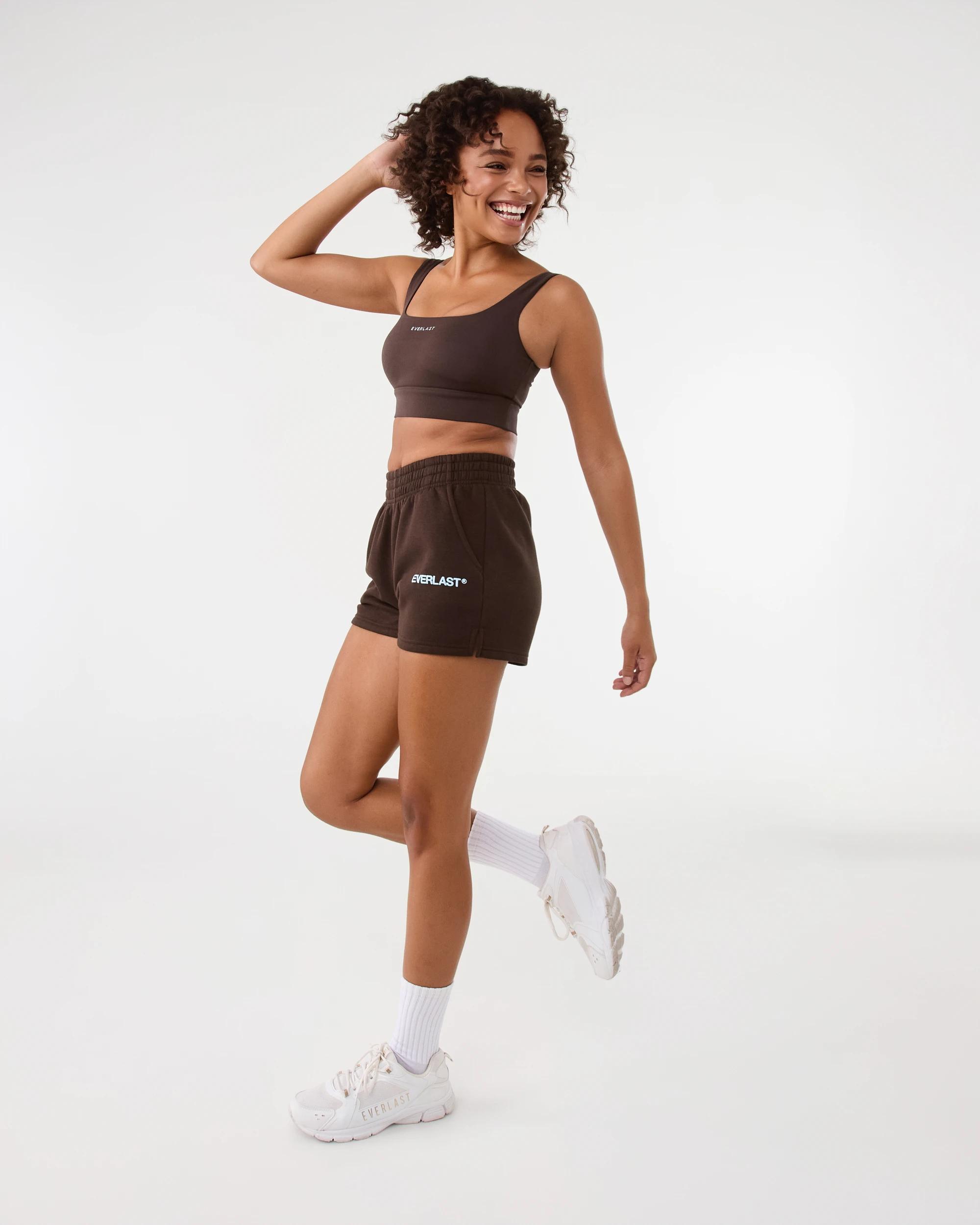 3 Everlast Womens Square Crop Top Coffee, 3 of 9