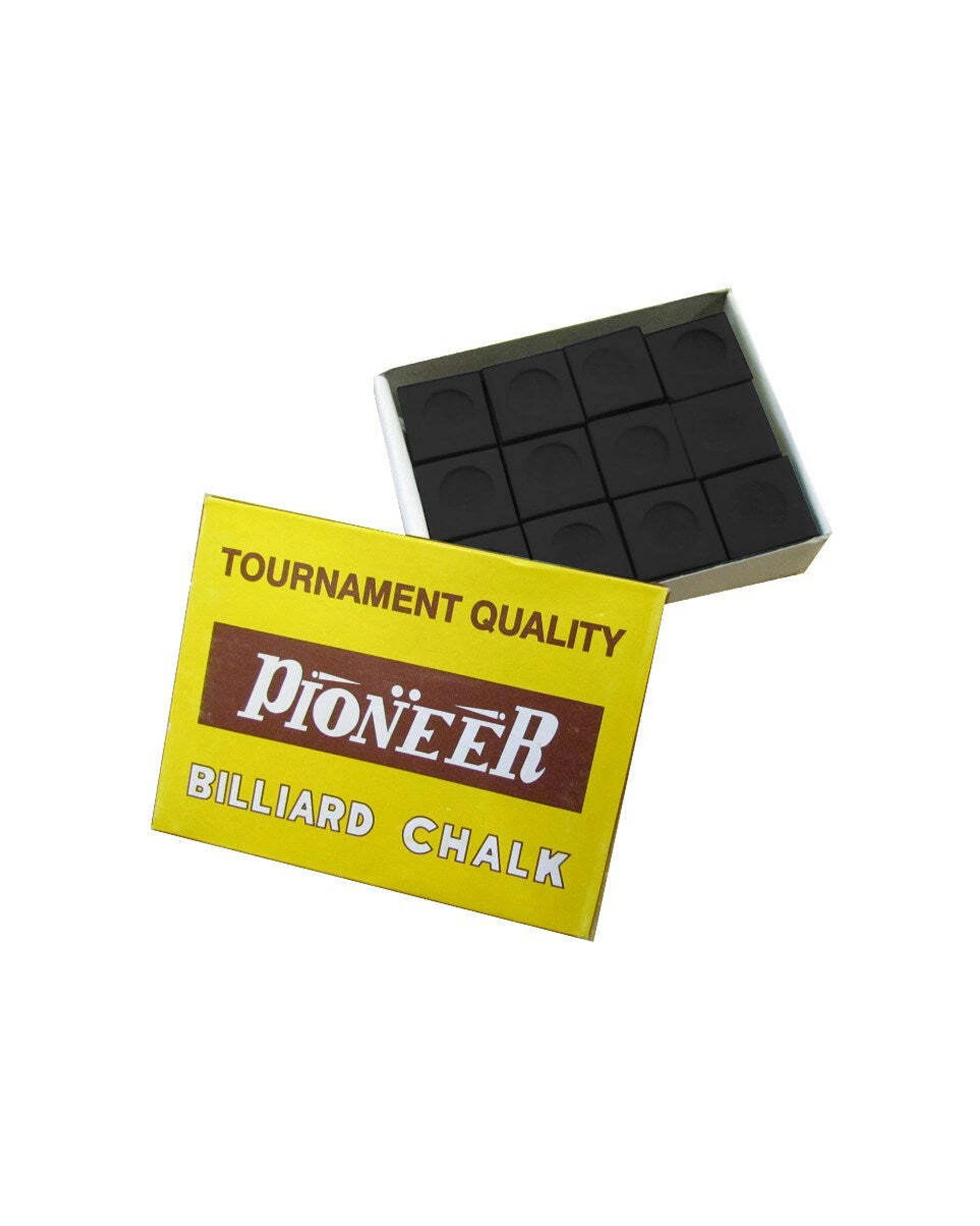 1 Formula Sports 12pc Pioneer Cue Chalk Square Tournament Quality - Black, 1 of 1