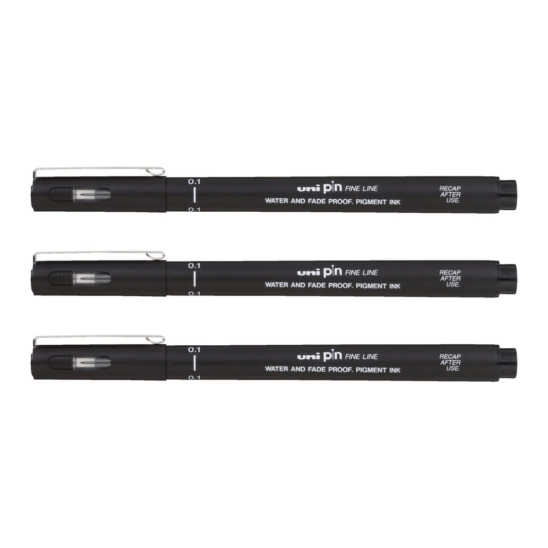 2 Uni Pin Fineliners 0.1mm Black 3 Pack, 2 of 2
