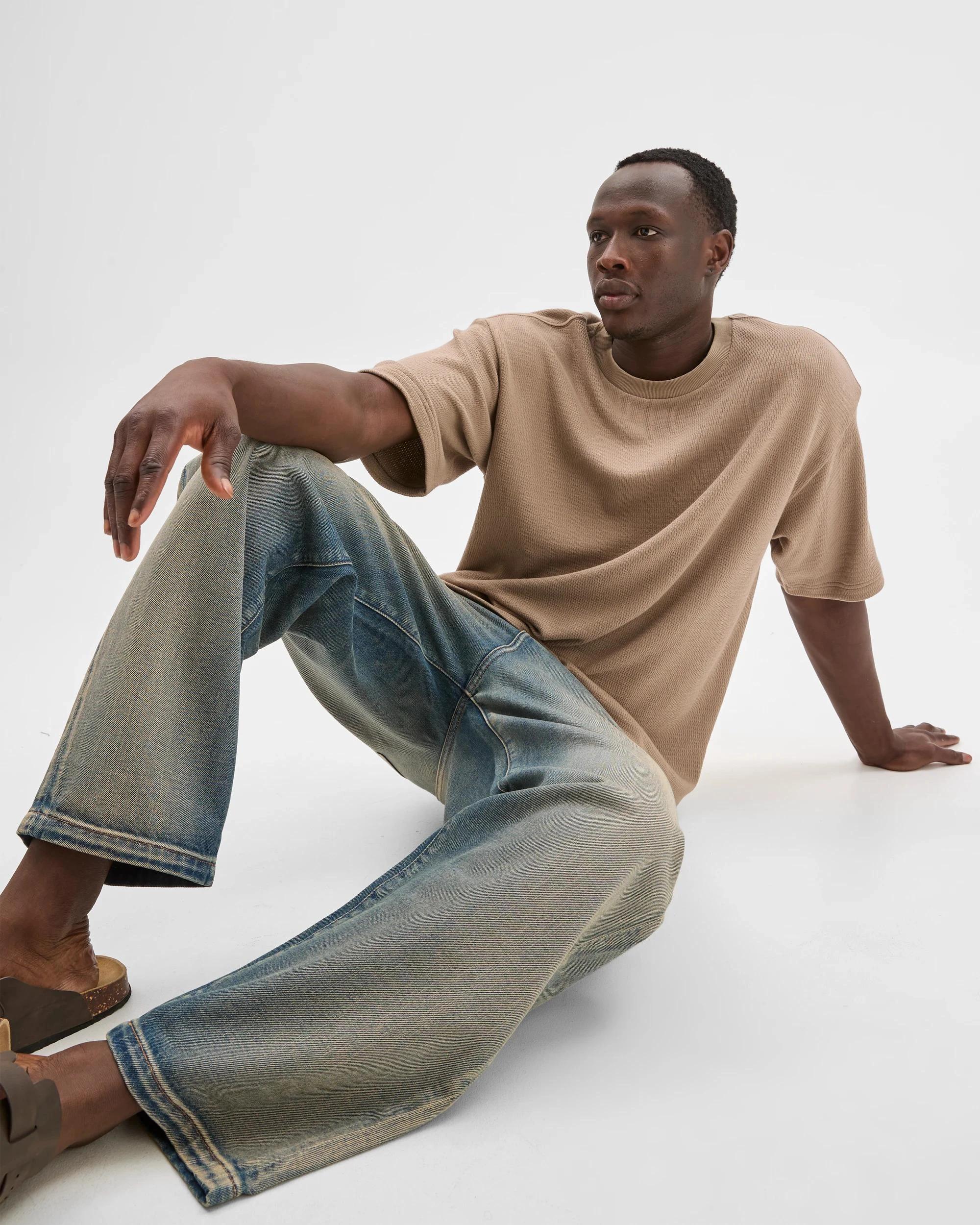 3 Commons Australian Cotton Heavyweight Oversized T-Shirt DESERT TAUPE, 3 of 6