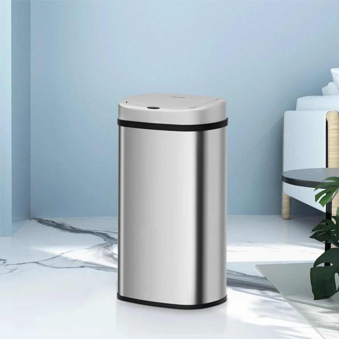 3 Devanti 60L Sensor Bin Motion Rubbish Automatic - Silver, 3 of 7