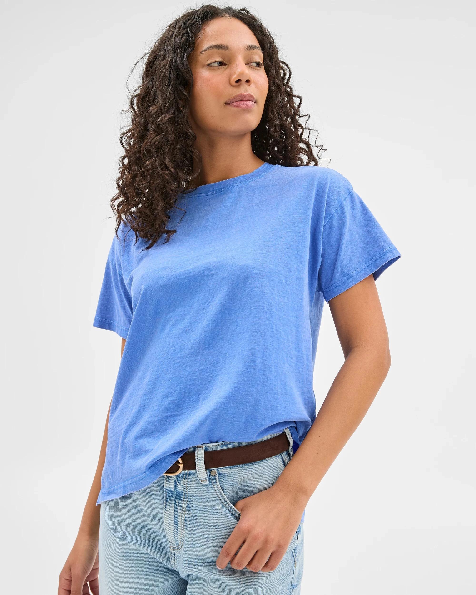 3 Target Australian Cotton Relaxed Slub T-Shirt VIVID BLUE, 3 of 6