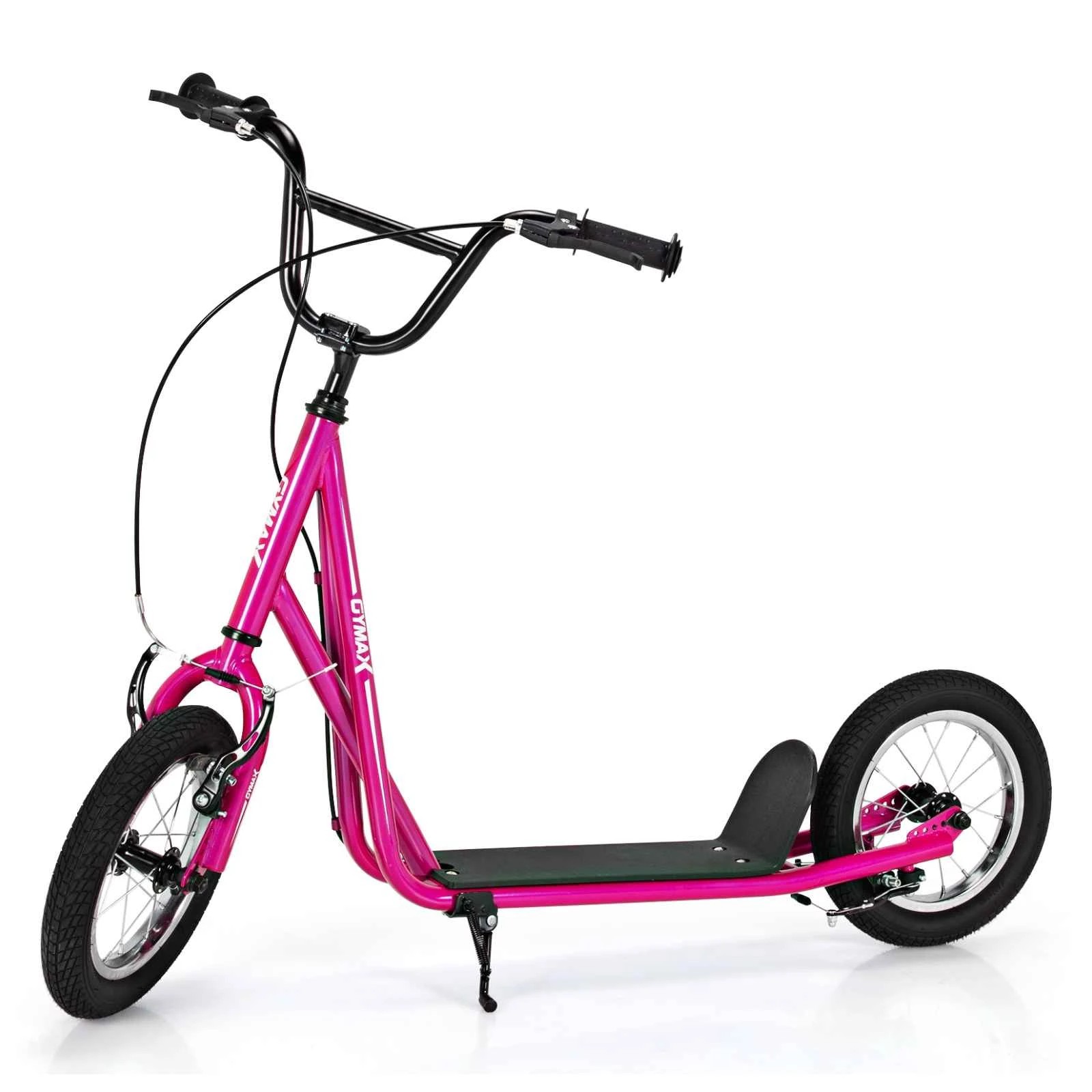 1 Costway Kids Adjustable Kick Scooter w/2 V-Type Handbrake & 32cm Rubber Wheel - Pink, 1 of 1