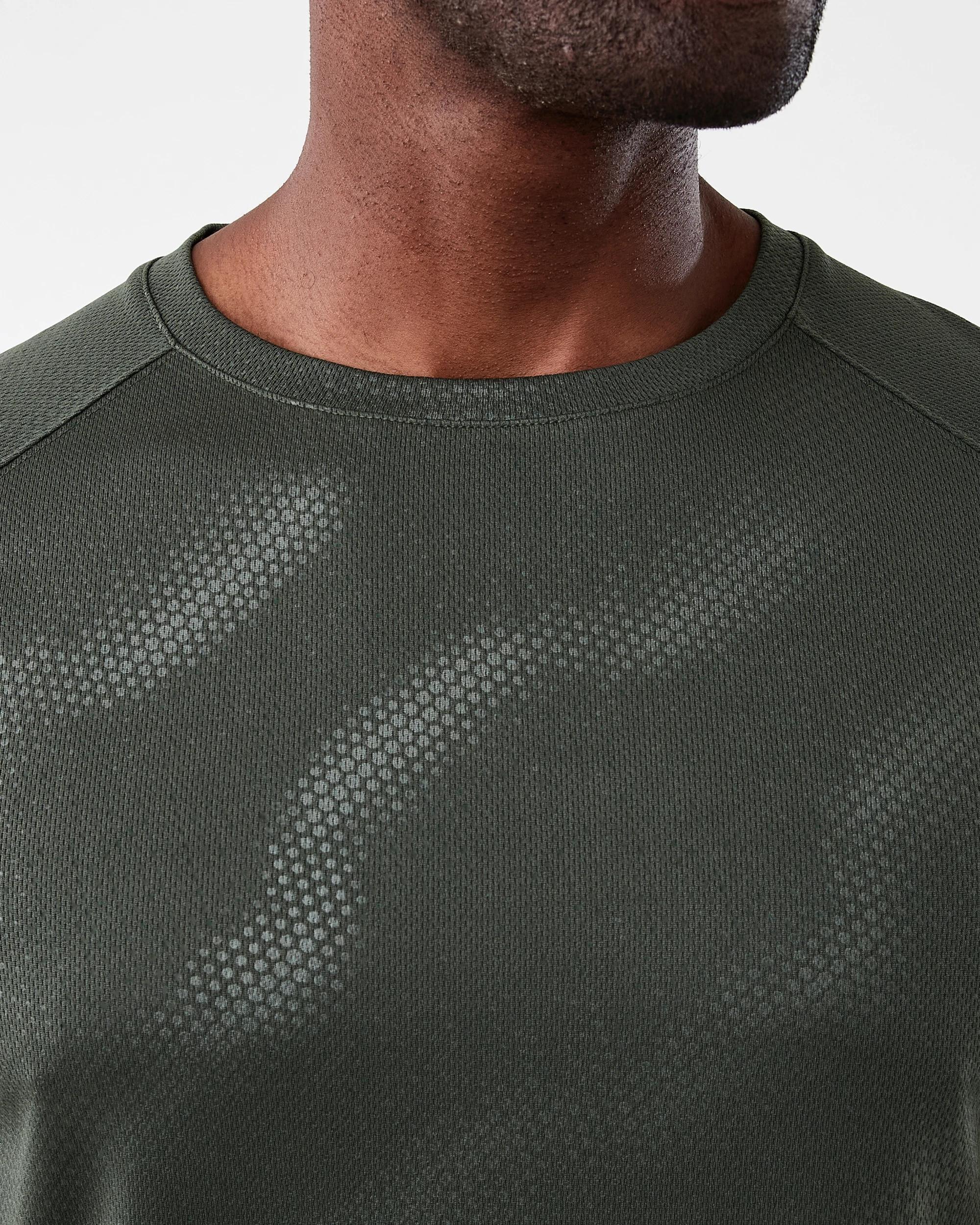 5 Active Mens Printed T-shirt Geo Green, 5 of 6